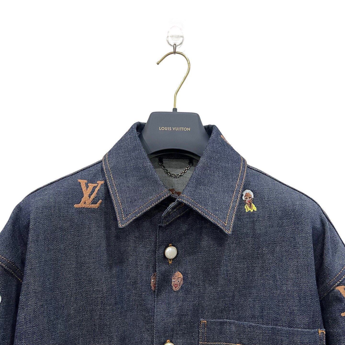 Louis Vuitton Louis Vuitton Pharrell Embroidered Logo Denim Jacket Size US S / EU 44-46 / 1 - 2 Thumbnail