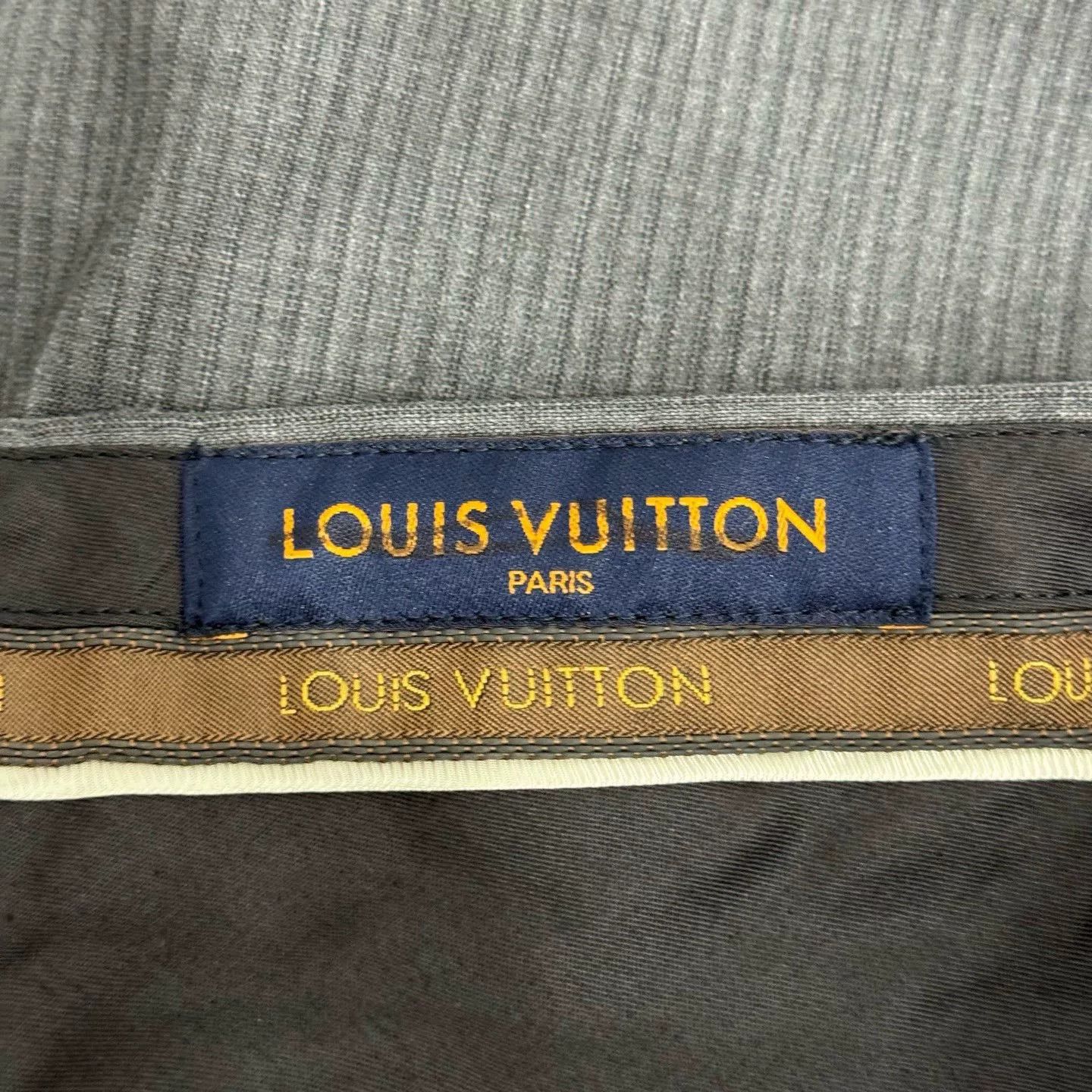 Louis Vuitton Louis Vuitton Gray Logo Wool Trousers Size US 36 / EU 52 - 4 Thumbnail