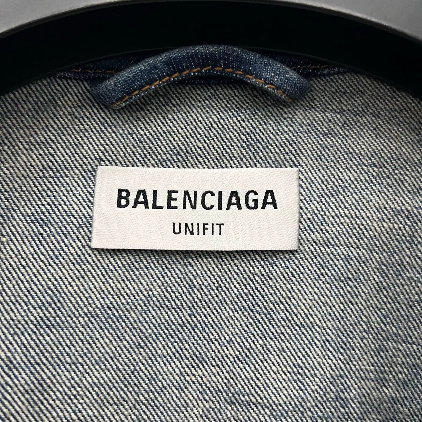 Balenciaga Balenciaga Blue Pin Letter Embroidery Denim Jacket Size US S / EU 44-46 / 1 - 4 Thumbnail