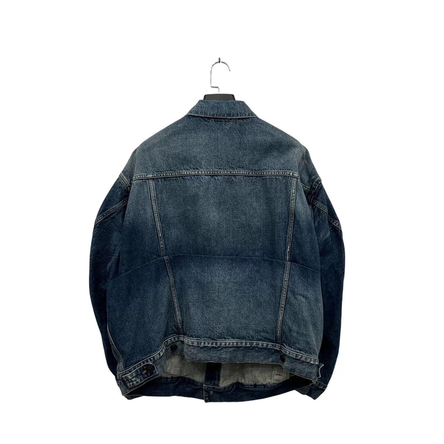 Balenciaga Balenciaga Blue Pin Letter Embroidery Denim Jacket Size US S / EU 44-46 / 1 - 3 Thumbnail