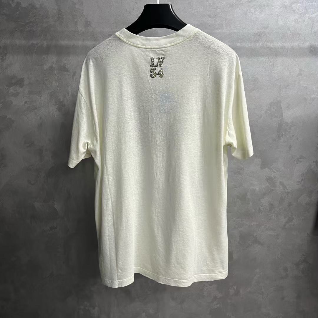 Louis Vuitton Louis Vuitton 2024 White Logo T-shirt Size US XXL / EU 58 / 5 - 2 Thumbnail