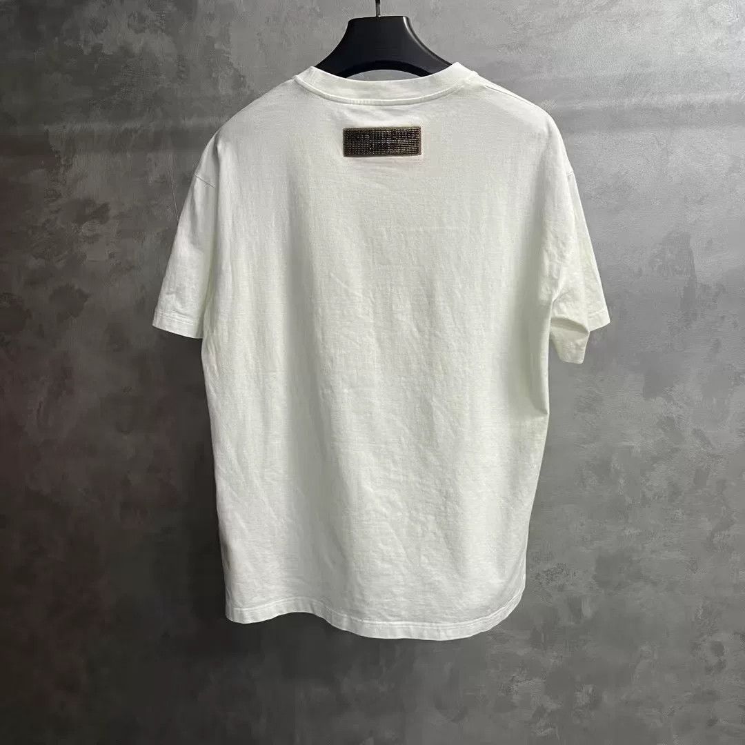 Louis Vuitton Louis Vuitton White Beaded Letter T-shirt Size US L / EU 52-54 / 3 - 2 Thumbnail