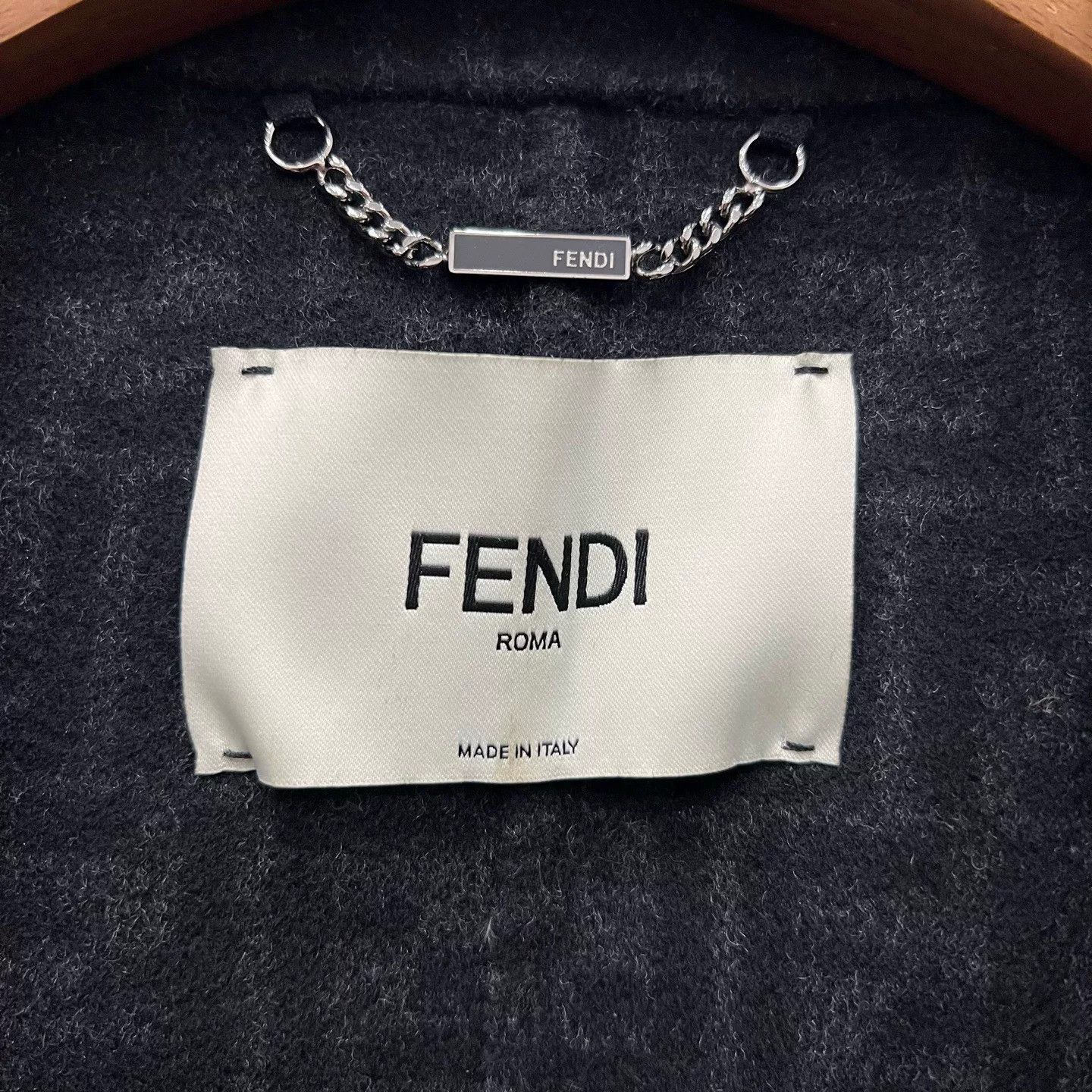 Fendi FENDI Wool Coat with Printed Lining Size US XXS / EU 40 - 5 Thumbnail