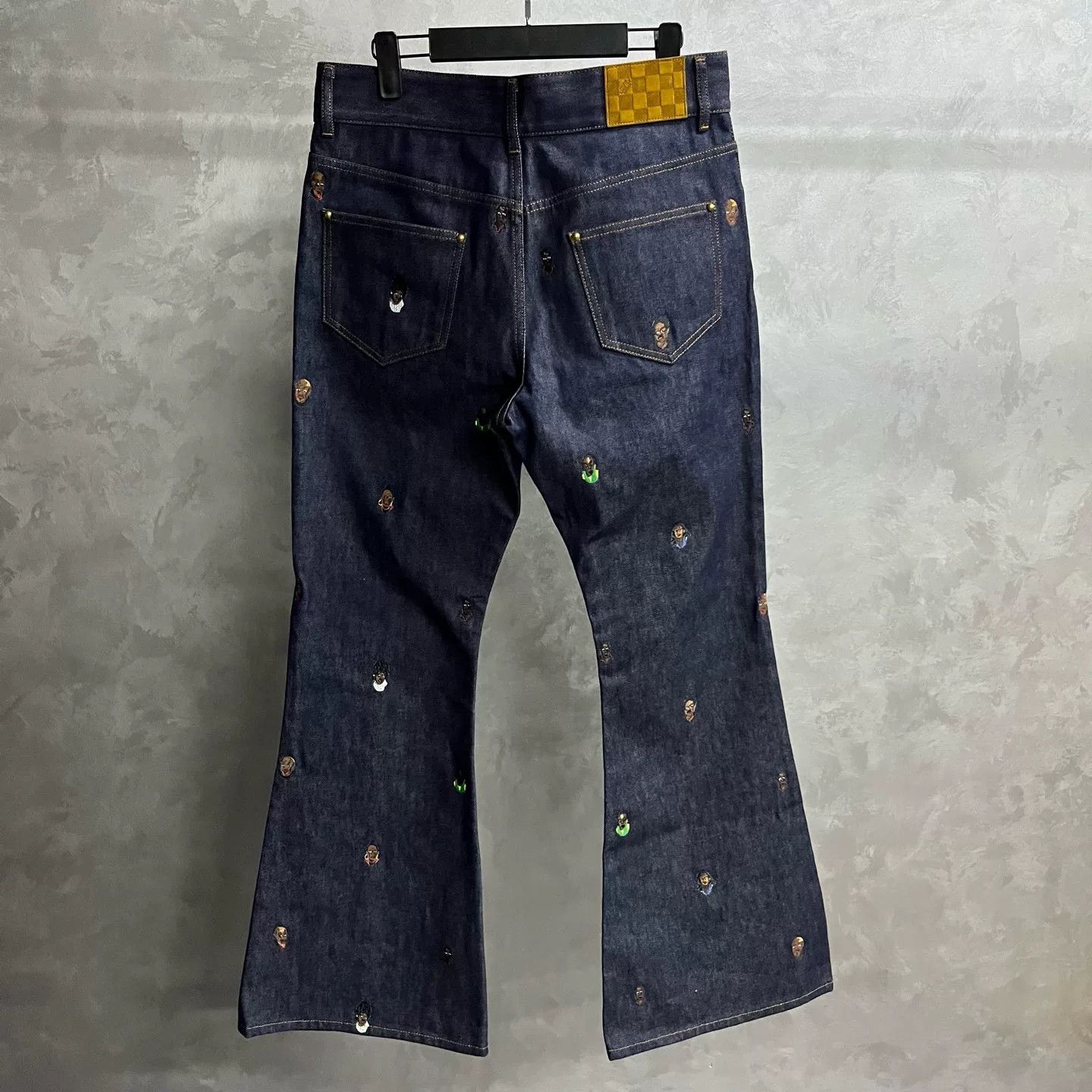 Louis Vuitton Louis Vuitton Blue Logo Embroidered Flared Jeans Size 30" / US 8 / IT 44 - 2 Thumbnail
