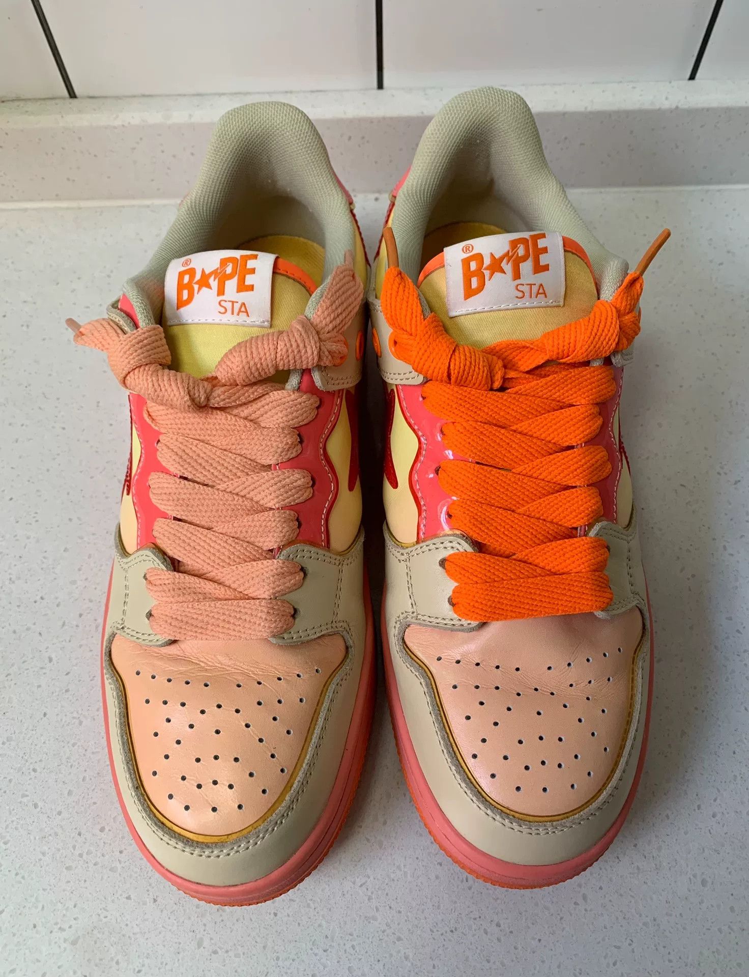 Bape BAPE SK8 STA Orange Gradient Sneakers Size US 8 / EU 41 - 2 Thumbnail