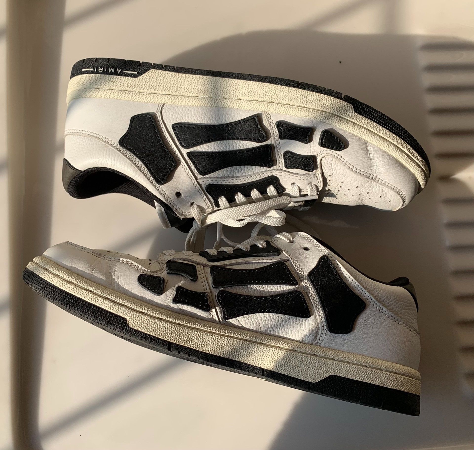 Amiri Amiri Skel Top Low White Size US 7 / EU 40 - 4 Thumbnail