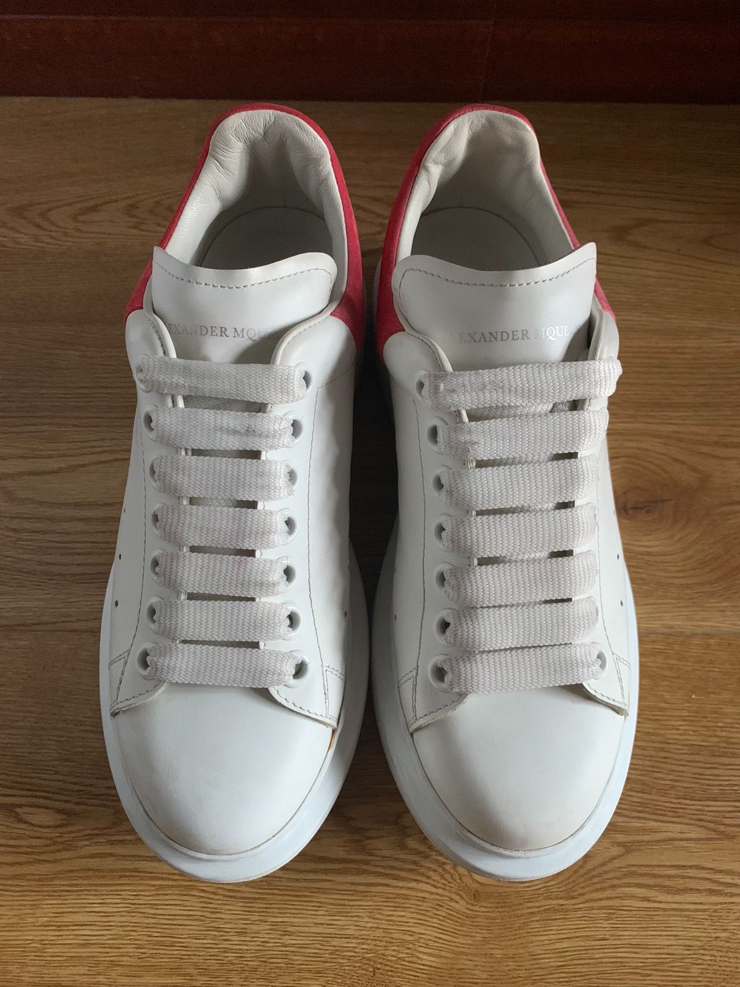 Alexander McQueen Alexander McQueen Red Tail White Platform Sneakers Size US 6.5 / IT 36.5 - 2 Thumbnail
