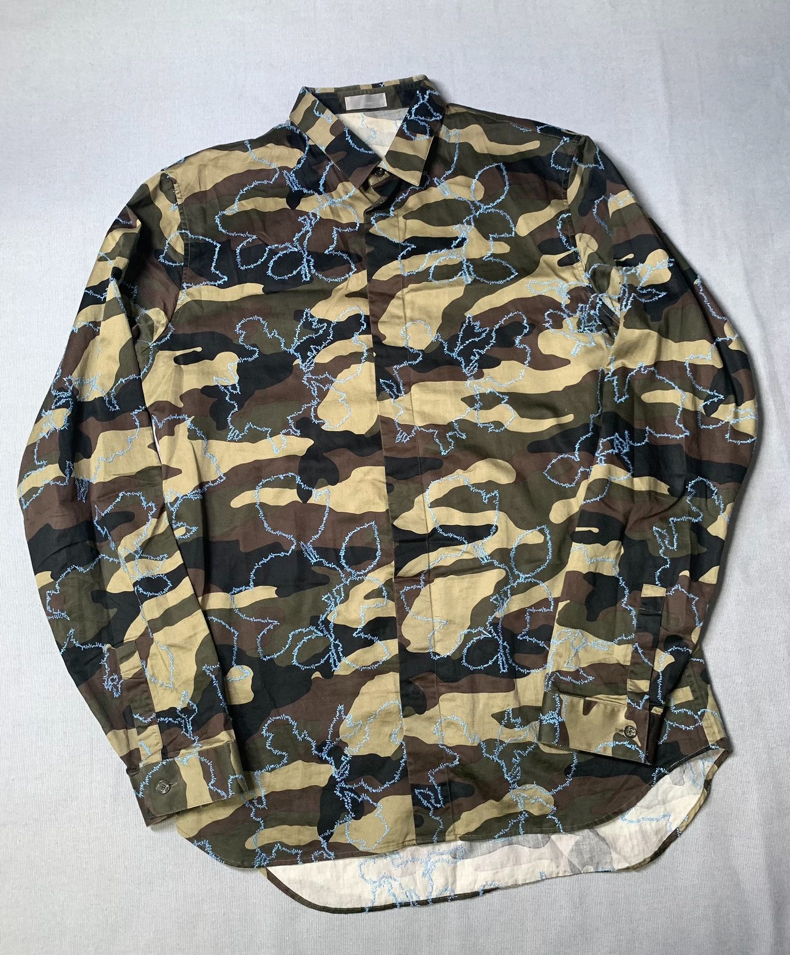 Dior Dior Camouflage Camellia Embroidery Shirt Size US M / EU 48-50 / 2 - 2 Thumbnail