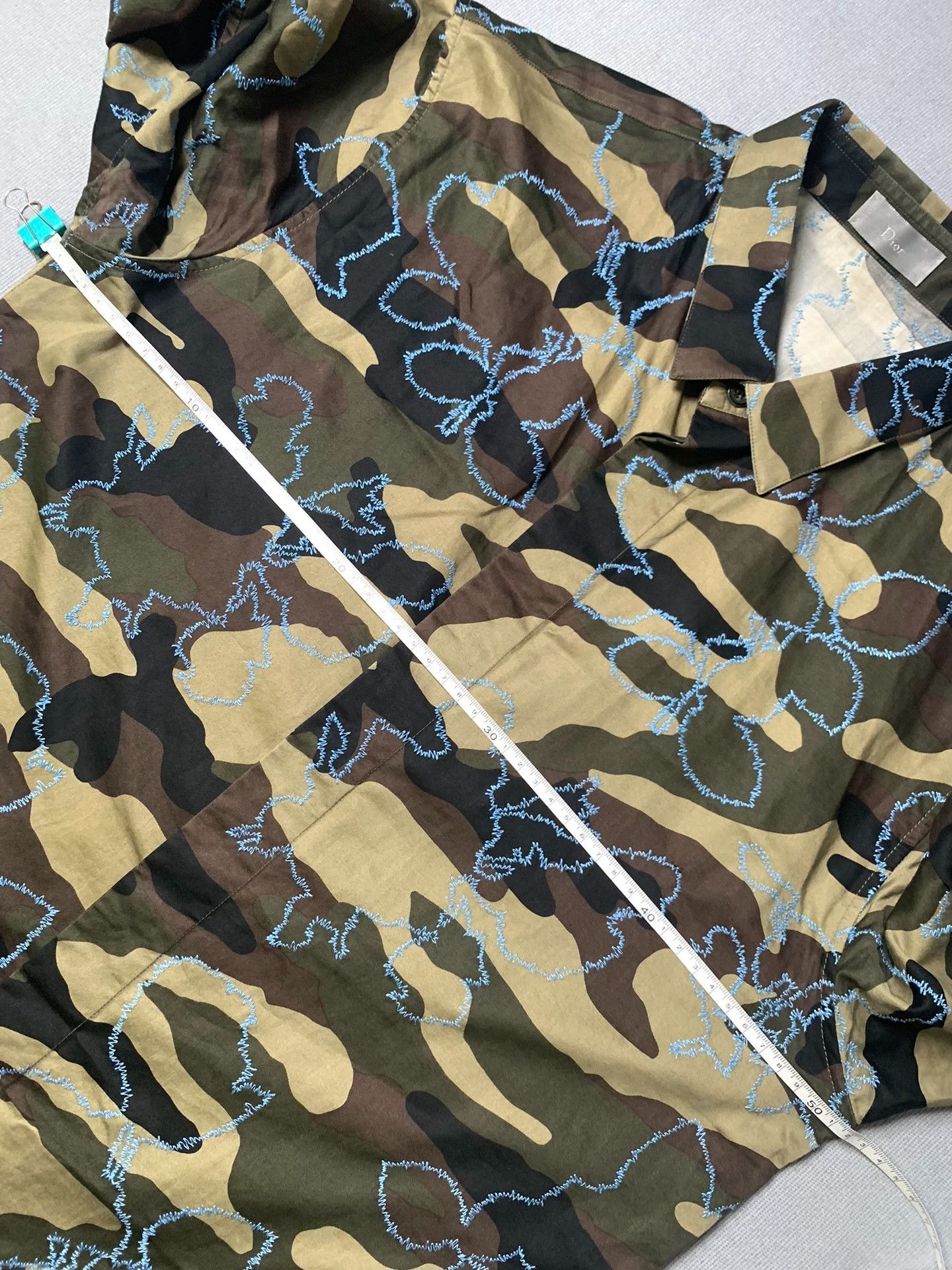 Dior Dior Camouflage Camellia Embroidery Shirt Size US M / EU 48-50 / 2 - 5 Thumbnail