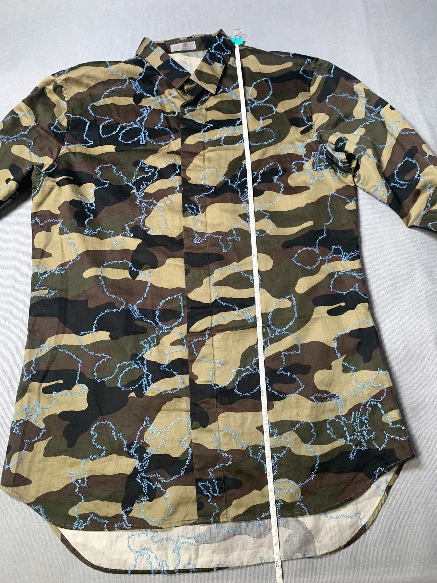 Dior Dior Camouflage Camellia Embroidery Shirt Size US M / EU 48-50 / 2 - 7 Thumbnail