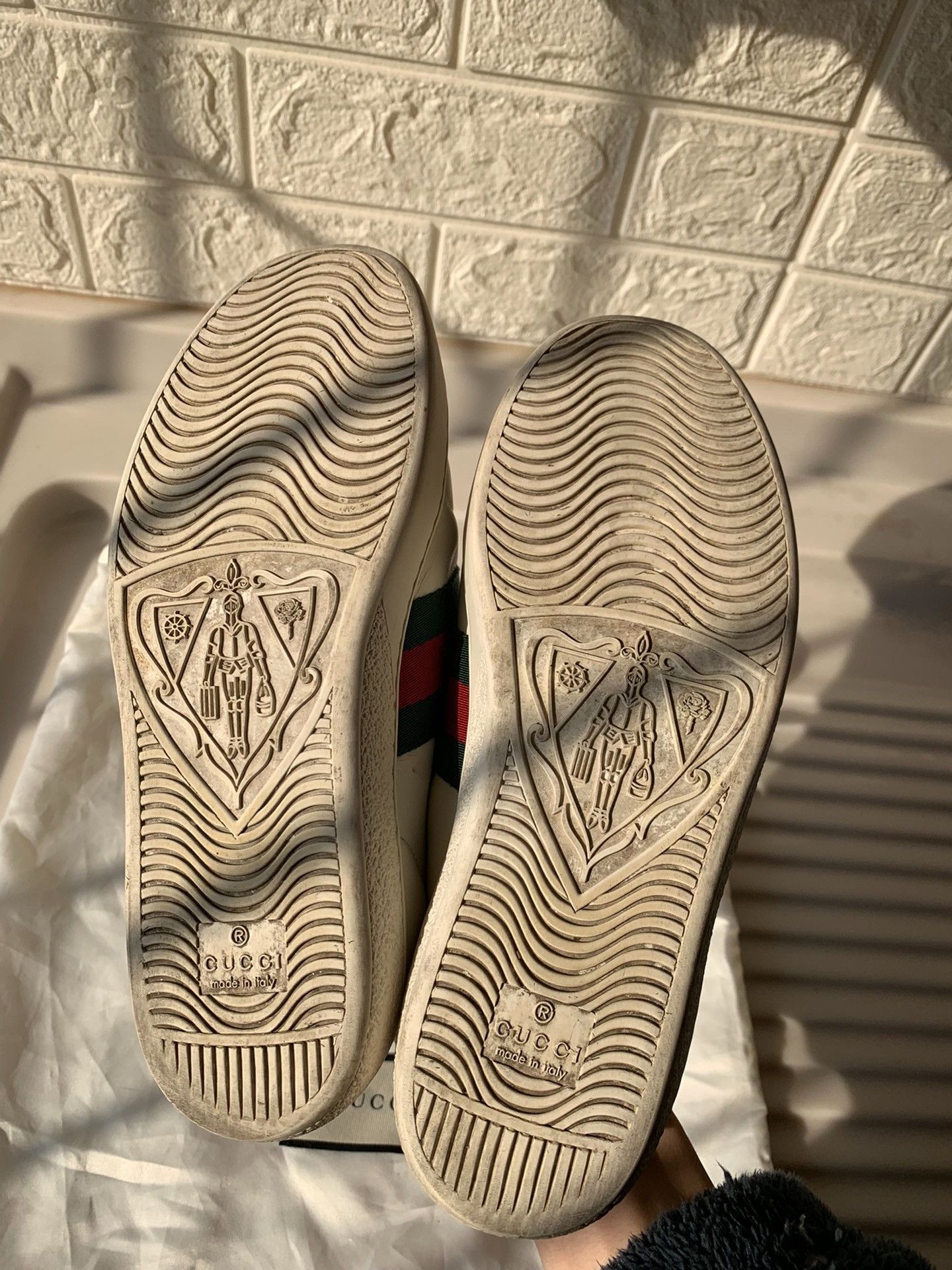 Gucci Gucci Bee Embroidery White Sneakers Size US 4.5 / IT 34.5 - 7 Thumbnail