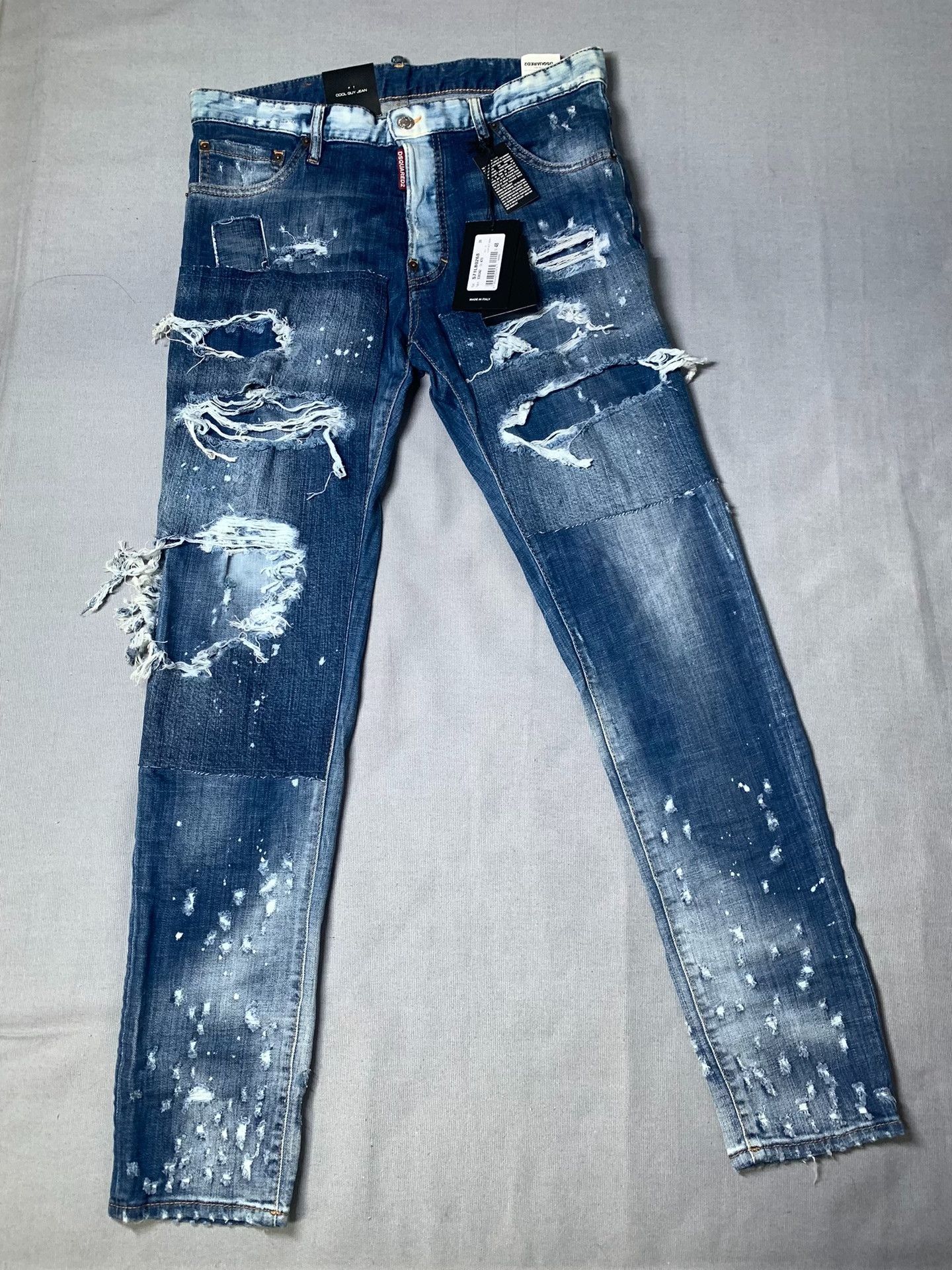 Dsquared2 Dsquared2 Distressed Spliced Jeans Size US 32 / EU 48 - 2 Thumbnail