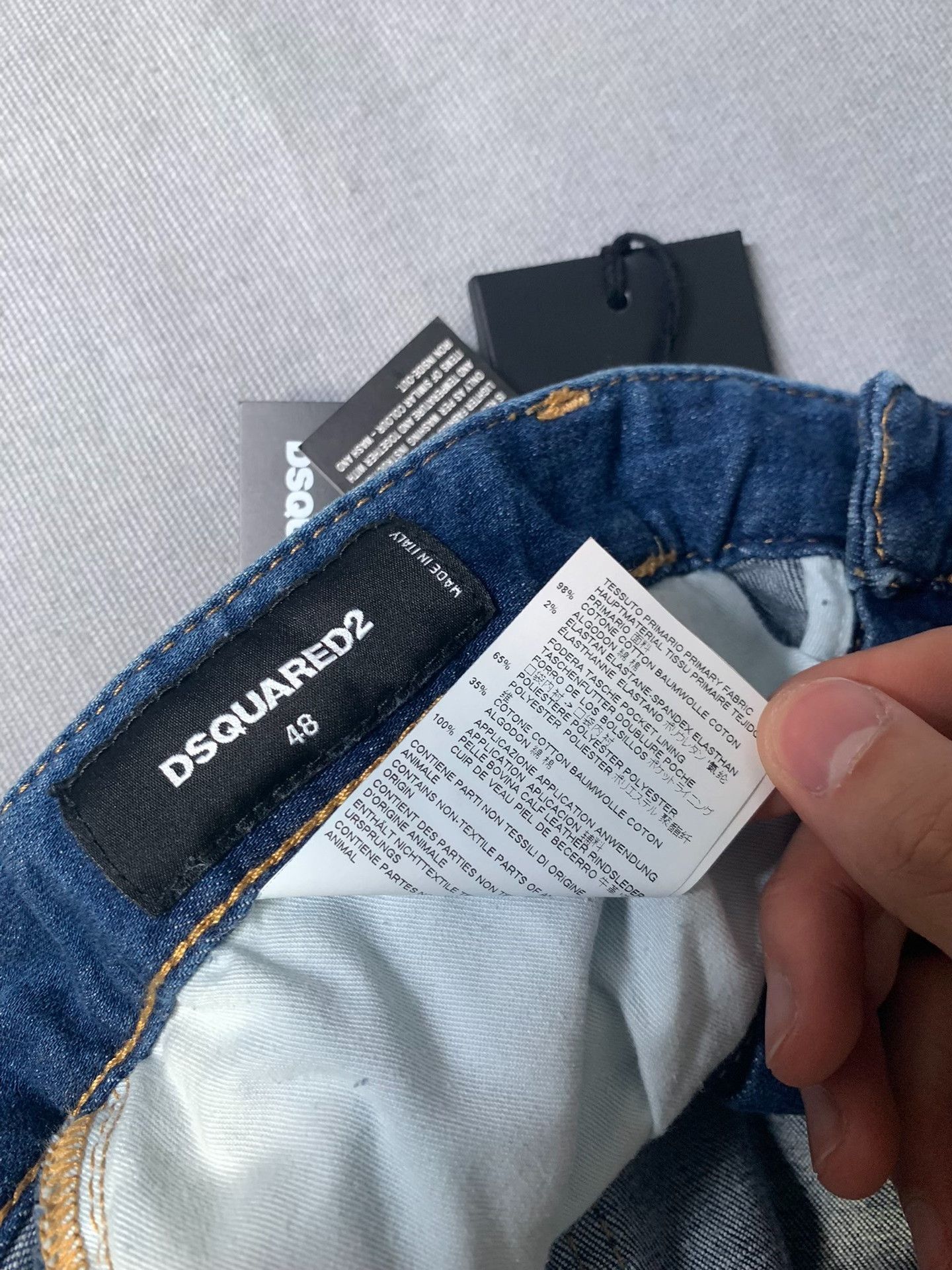 Dsquared2 Dsquared2 Distressed Spliced Jeans Size US 32 / EU 48 - 6 Thumbnail
