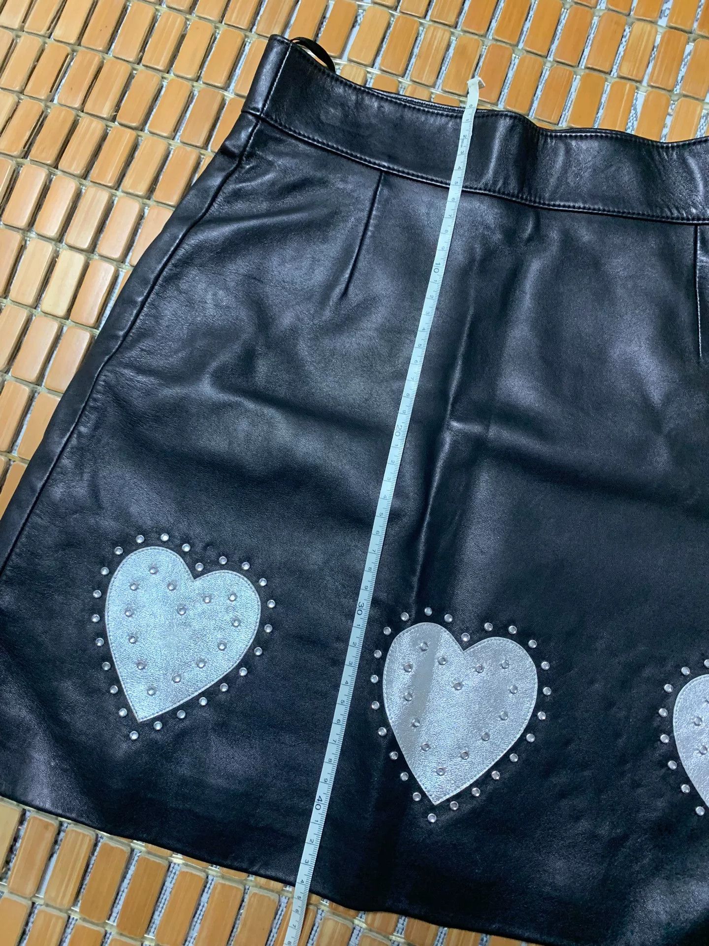 Miu Miu Miu Miu Lambskin Heart Gem Skirt Size 38" / US 16 / IT 52 - 7 Thumbnail