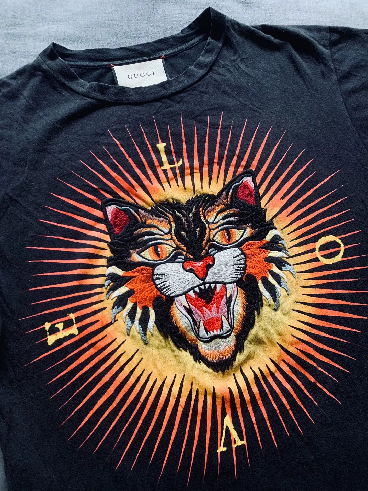 Gucci Gucci Tiger Lynx Embroidered Print T-Shirt Size US M / EU 48-50 / 2 - 3 Thumbnail