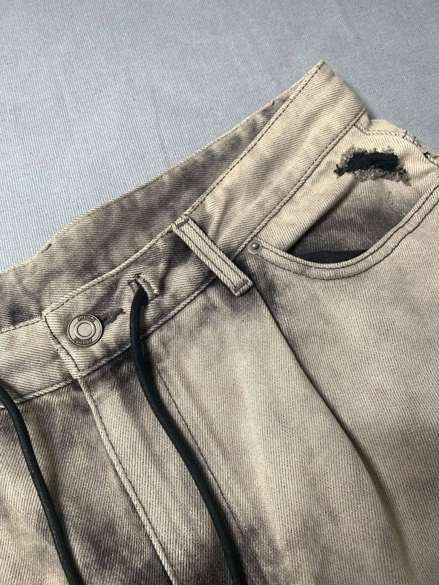 Juun.J juun.j Washed Distressed Wide-Leg Jeans Size US 30 / EU 46 - 4 Thumbnail