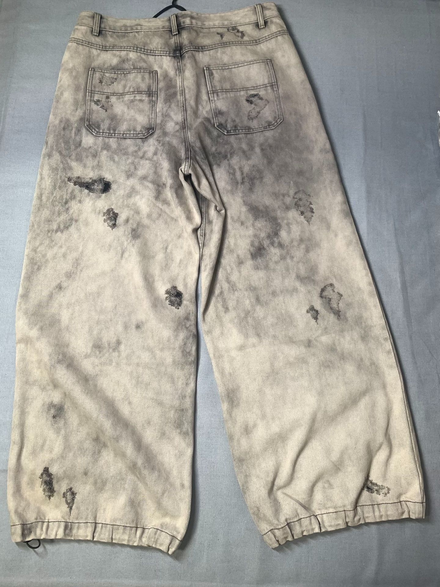 Juun.J juun.j Washed Distressed Wide-Leg Jeans Size US 30 / EU 46 - 3 Thumbnail