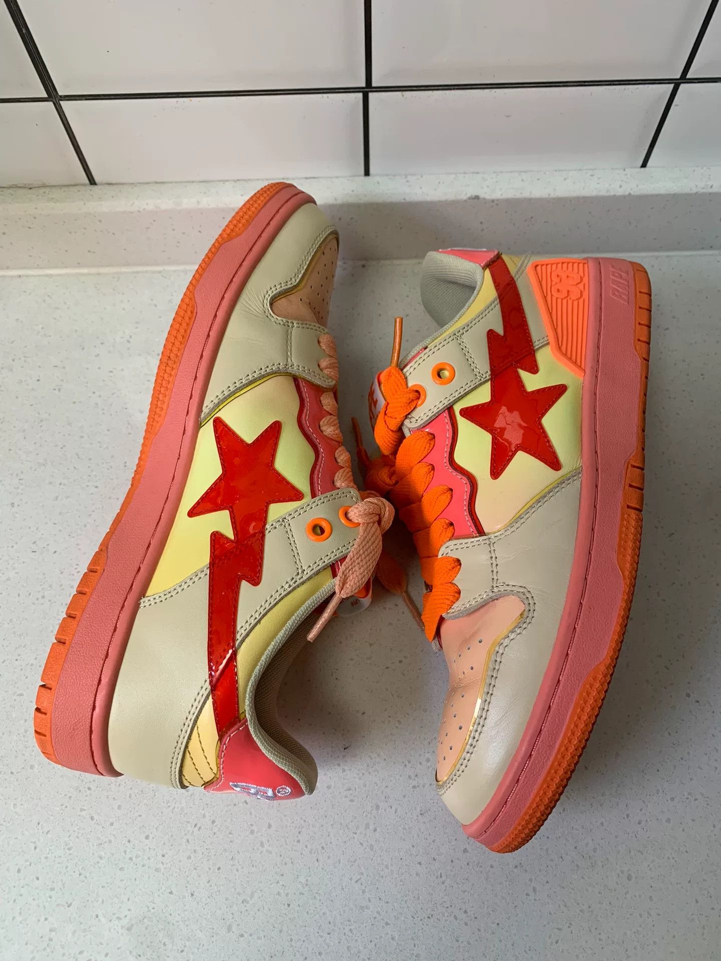 Bape BAPE SK8 STA Leather Skate Shoes Size US 8 / EU 41 - 3 Thumbnail