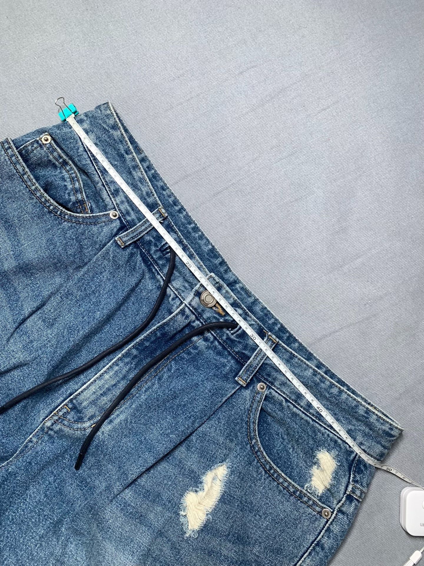 Juun.J juun.j Washed Distressed Ripped Wide-Leg Jeans Size US 30 / EU 46 - 7 Thumbnail