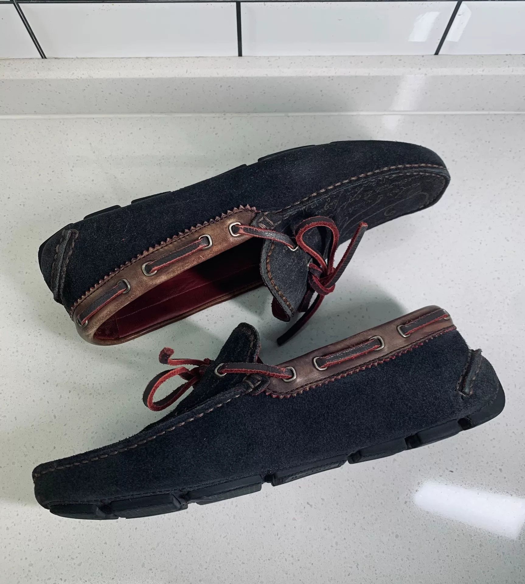 Berluti Berluti Love Letter Carving Slip-On Boat Shoes Size US 7.5 / EU 40-41 - 5 Thumbnail