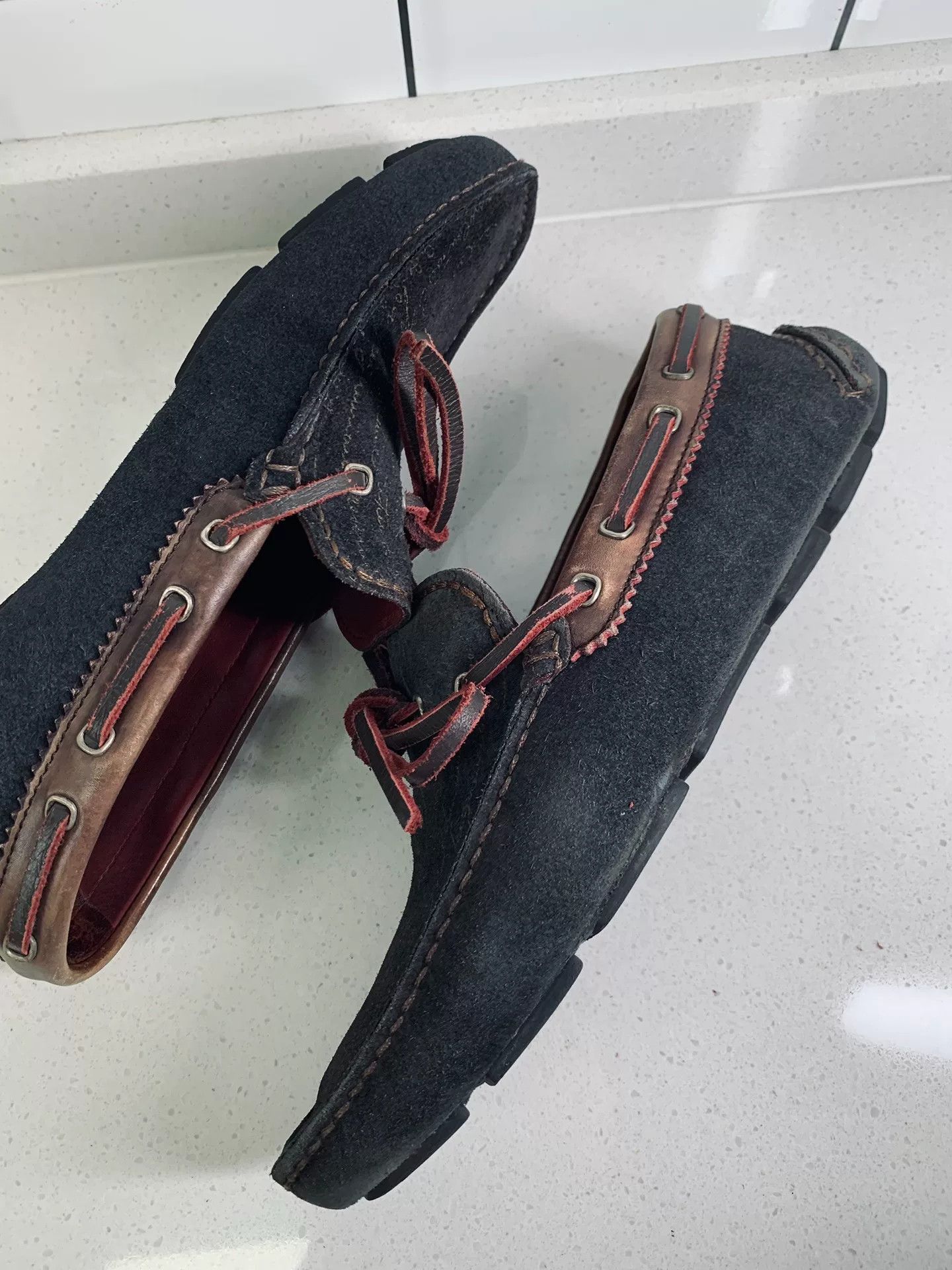 Berluti Berluti Love Letter Carving Slip-On Boat Shoes Size US 7.5 / EU 40-41 - 2 Thumbnail