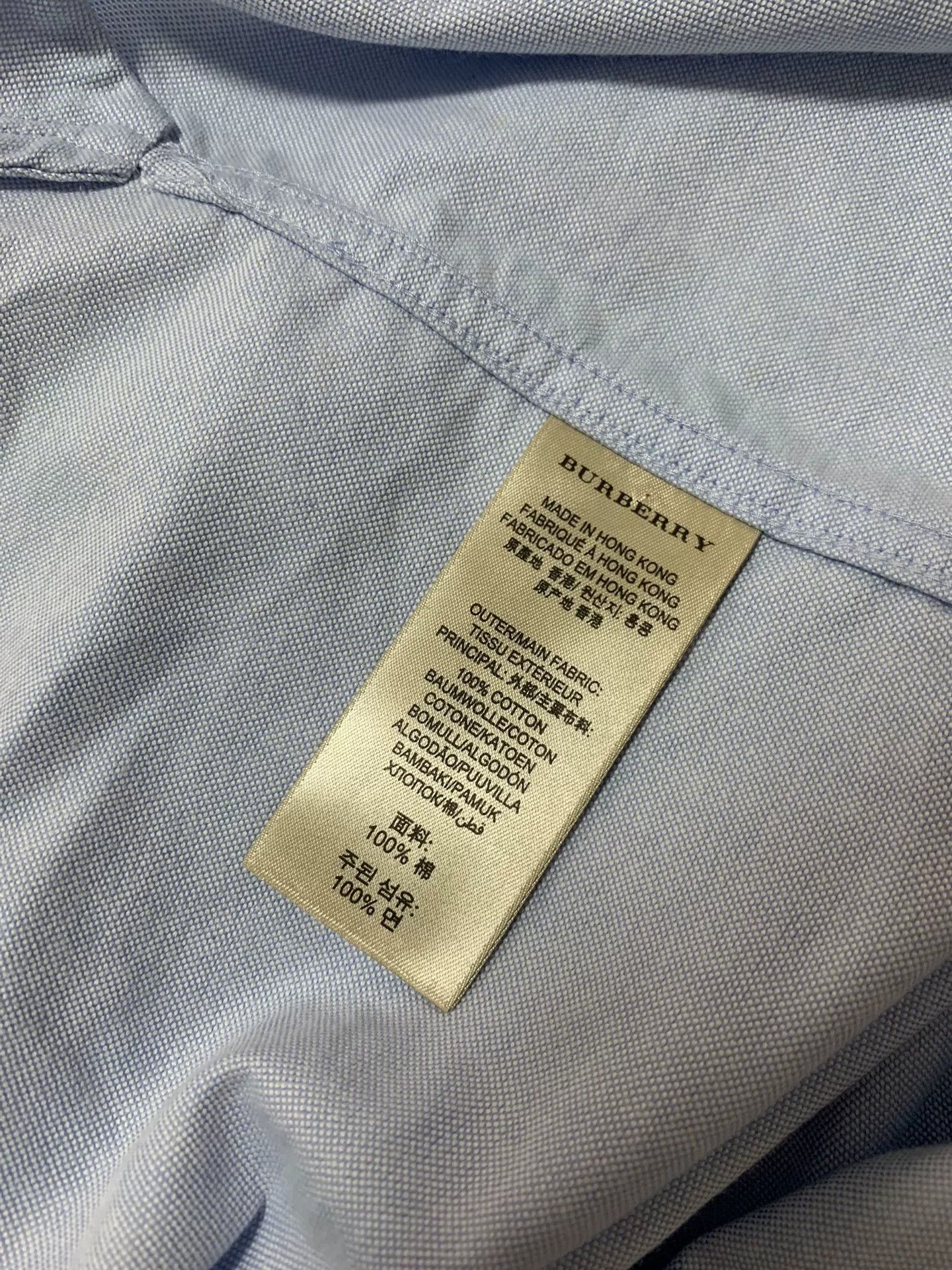 Burberry Burberry Light Blue Check Polo Short Sleeve Size US S / EU 44-46 / 1 - 4 Thumbnail