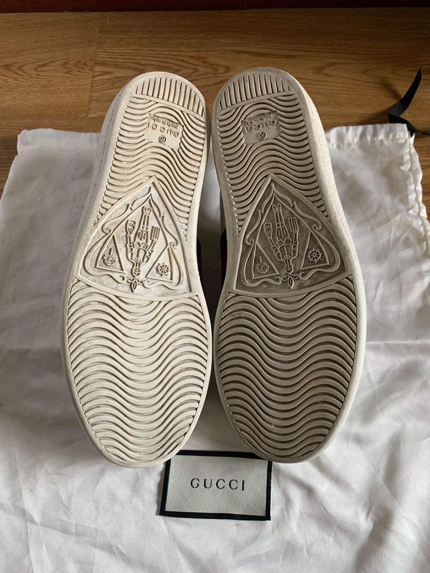 Gucci Gucci Classic Bee White Sneakers Size US 4.5 / IT 34.5 - 6 Thumbnail