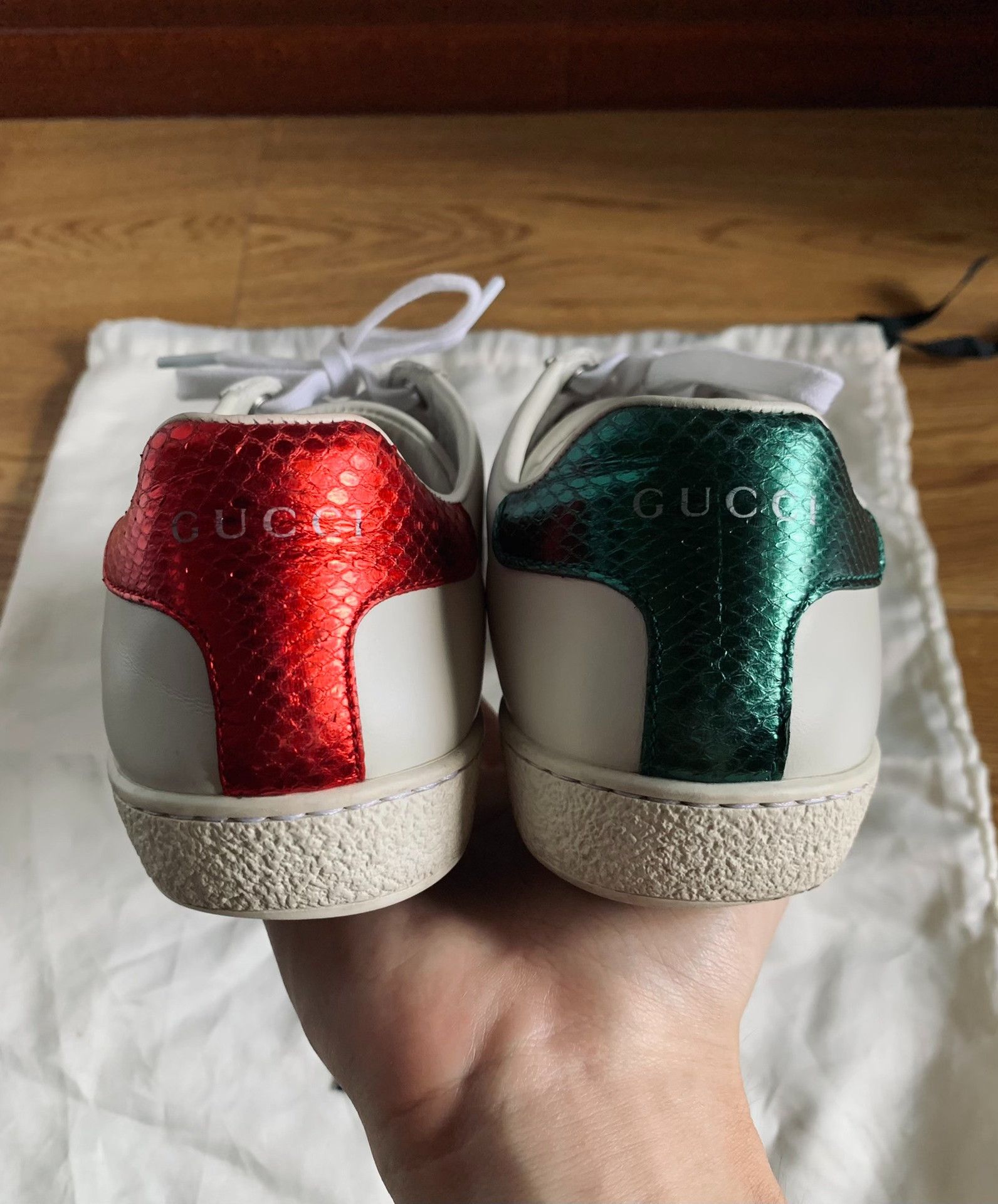 Gucci Gucci Classic Bee White Sneakers Size US 4.5 / IT 34.5 - 5 Thumbnail