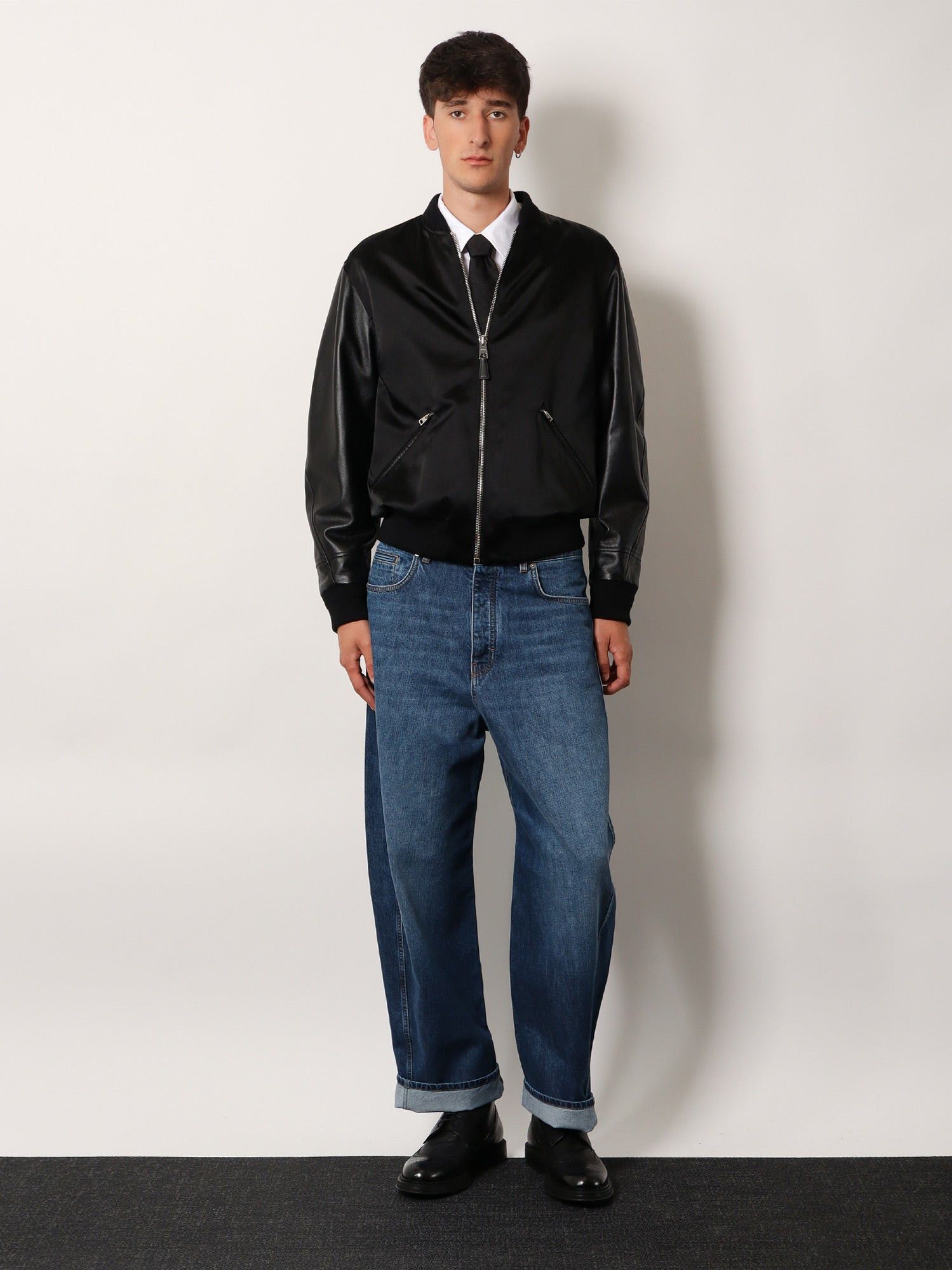 Givenchy Cotton And Nylon Jacket With Leather Sleeves Size US L / EU 52-54 / 3 - 2 Thumbnail