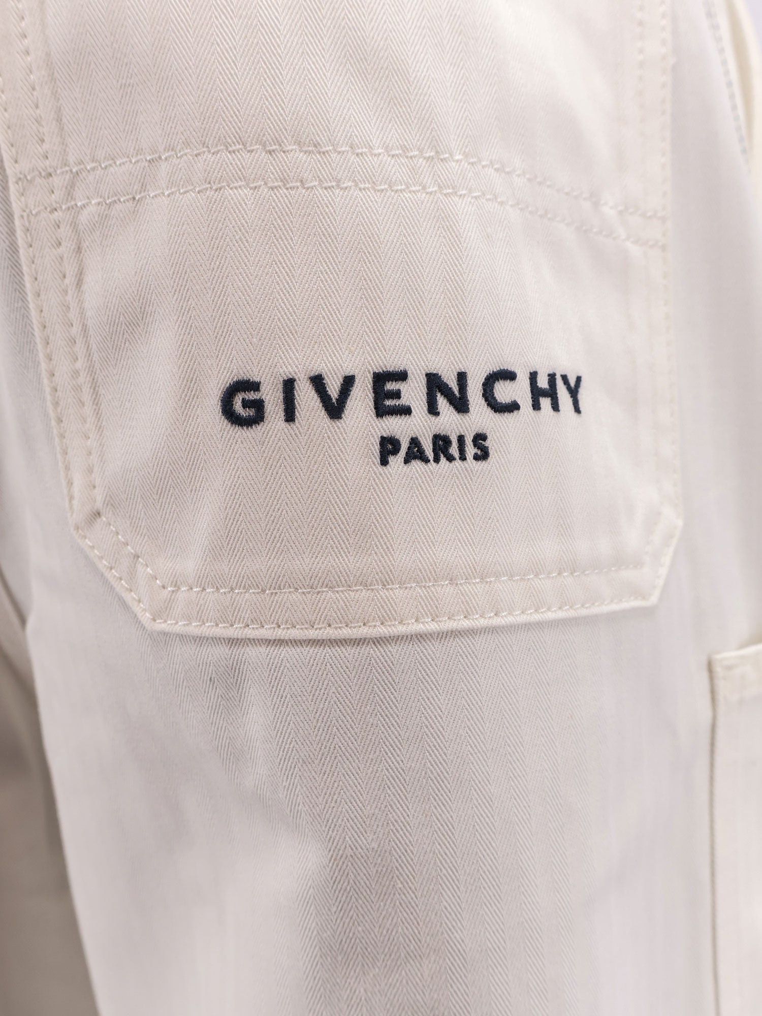 Givenchy Cotton Bermuda Shorts With Logo Embroidery Size US 31 - 3 Thumbnail