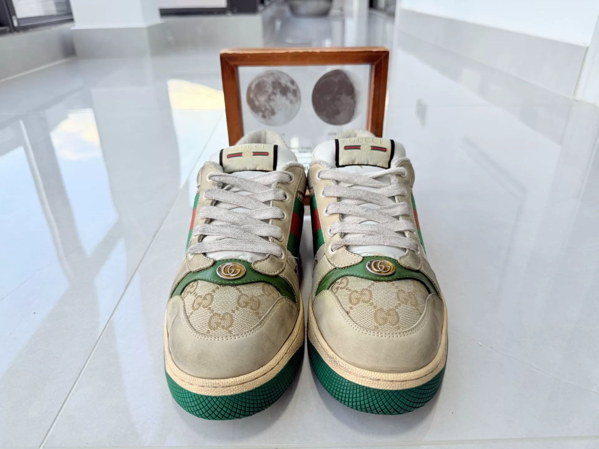 Gucci Gucci Distressed Green Lowtop Sneakers 10 Men Size US 10 / EU 43 - 4 Thumbnail