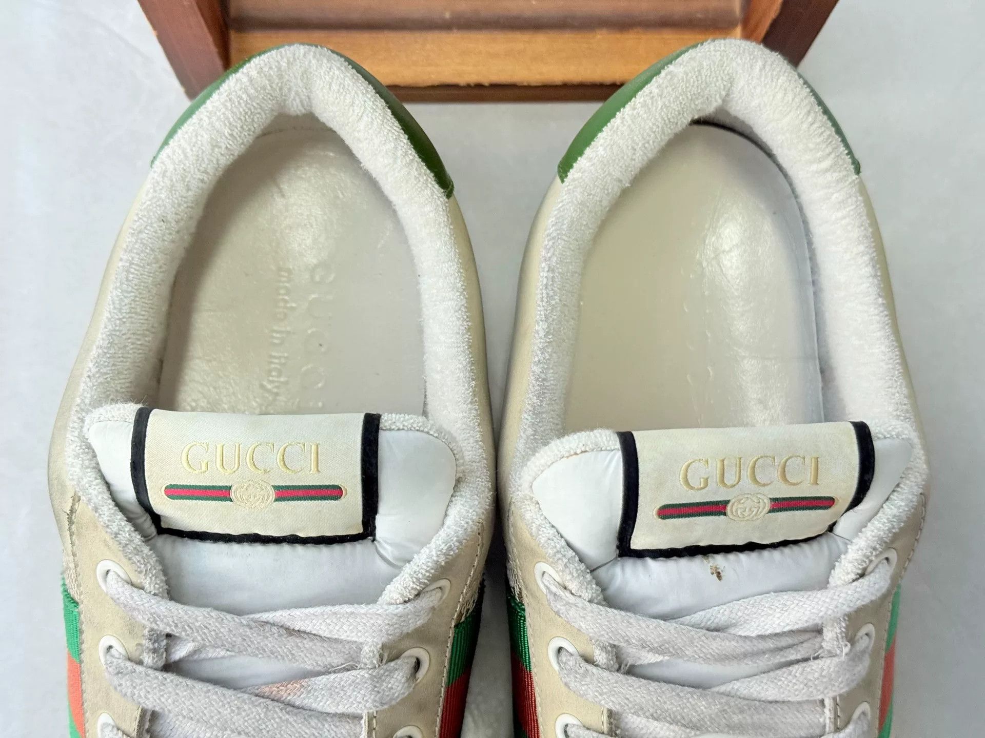 Gucci Gucci Distressed Green Lowtop Sneakers 10 Men Size US 10 / EU 43 - 9 Thumbnail
