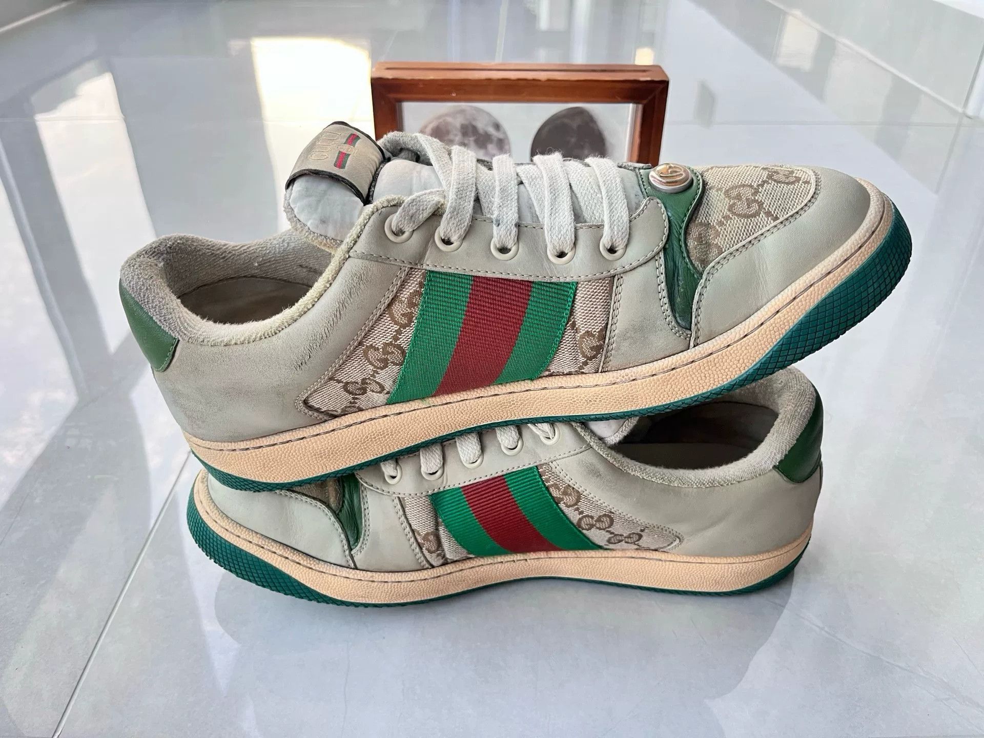 Gucci Gucci Distressed Green Lowtop Sneakers 9 Men Size US 9 / EU 42 - 3 Thumbnail