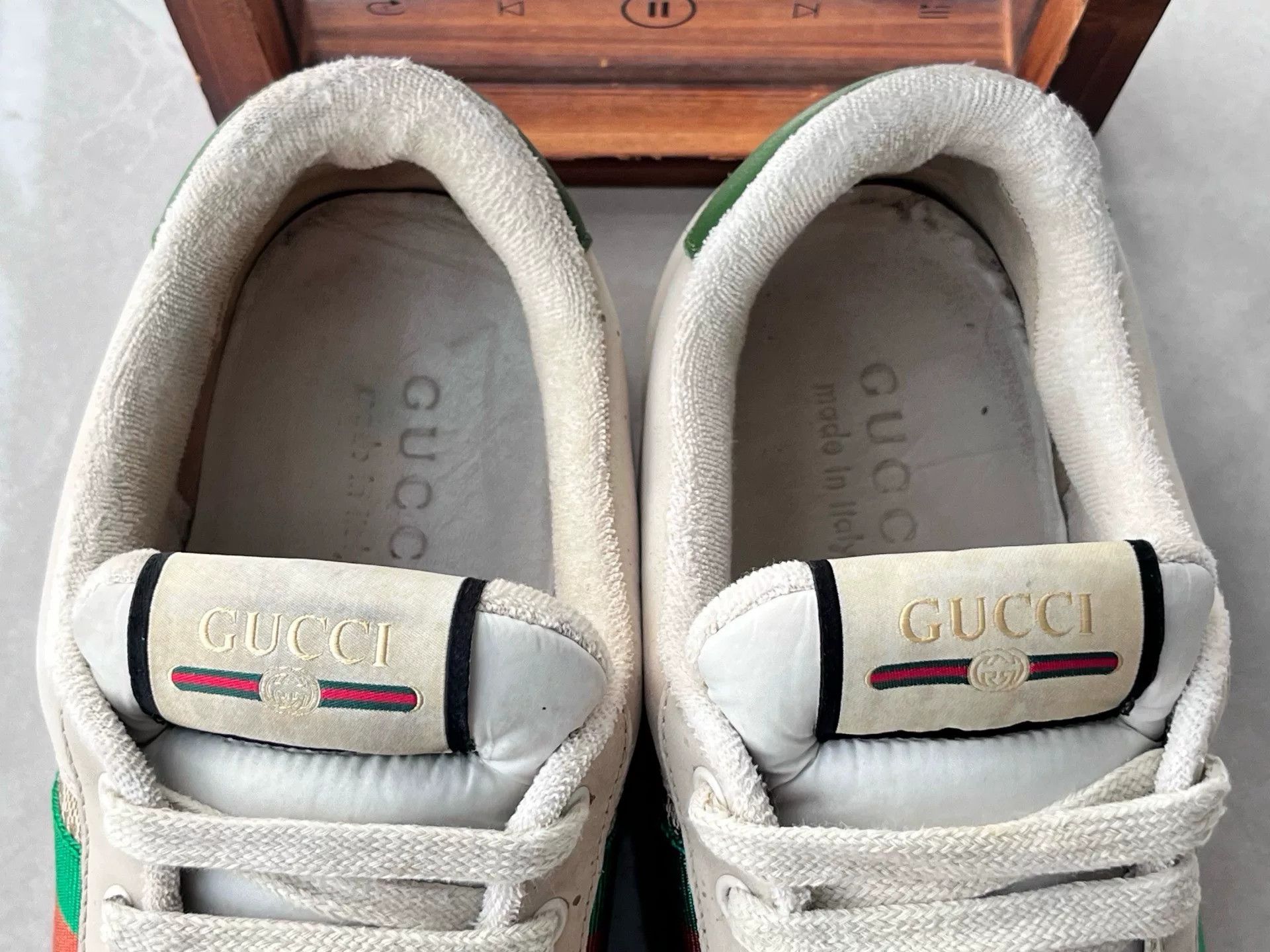 Gucci Gucci Distressed Green Lowtop Sneakers 10 Men Size US 10 / EU 43 - 9 Thumbnail