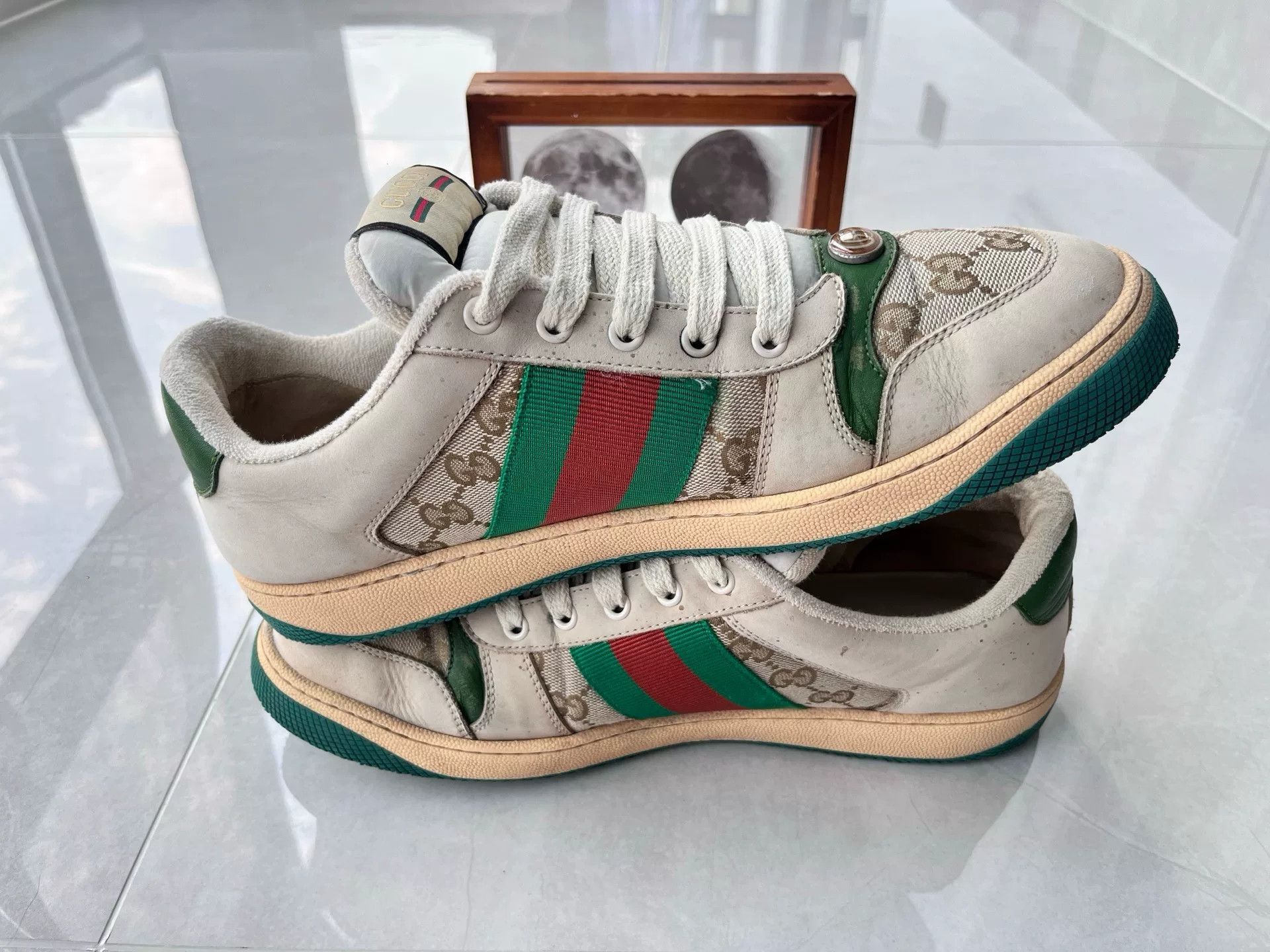 Gucci Gucci Distressed Green Lowtop Sneakers 10 Men Size US 10 / EU 43 - 3 Thumbnail