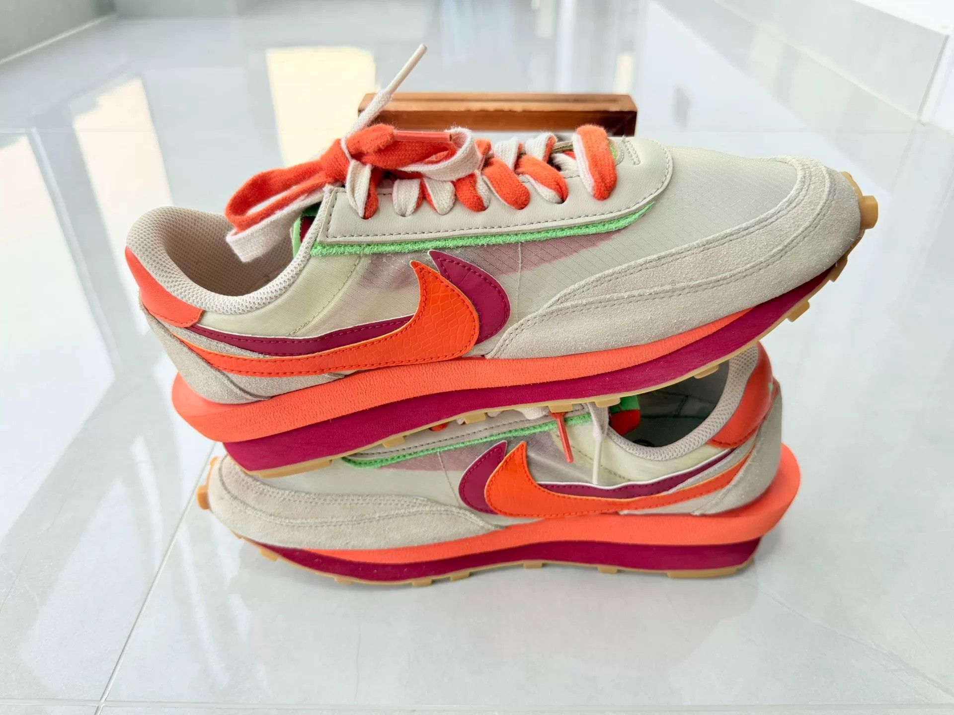 Sacai Sacai Collab White Lowtop Sneakers 11 Men Size US 11 / EU 44 - 3 Thumbnail