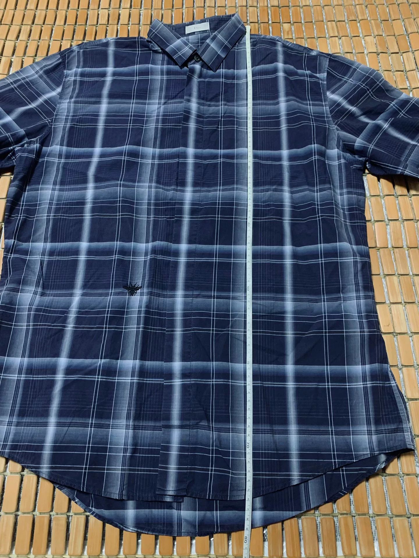 Dior Dior Small Bee Embroidered Check Polo Size US XS / EU 42 / 0 - 8 Thumbnail