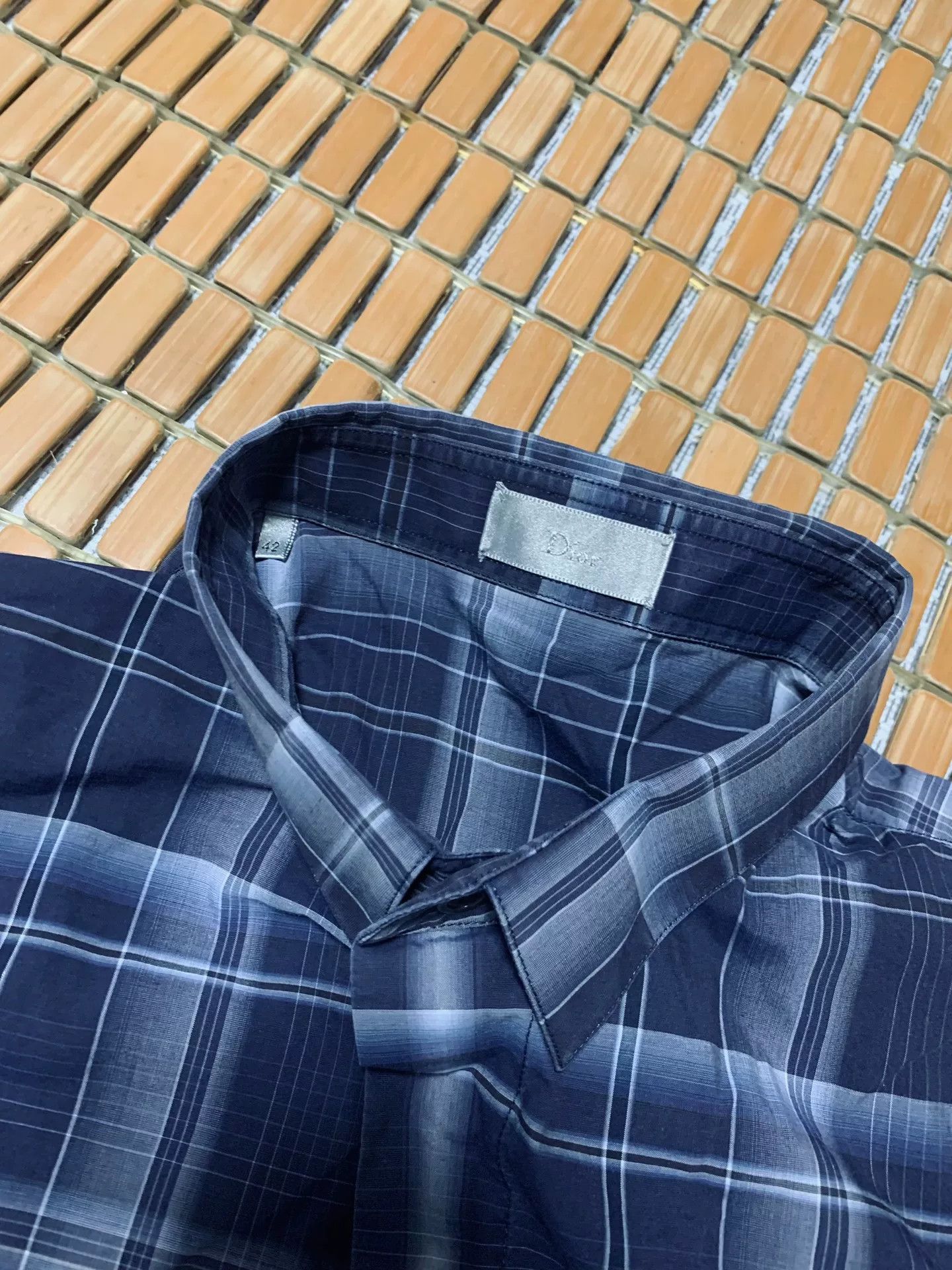 Dior Dior Small Bee Embroidered Check Polo Size US XS / EU 42 / 0 - 3 Thumbnail