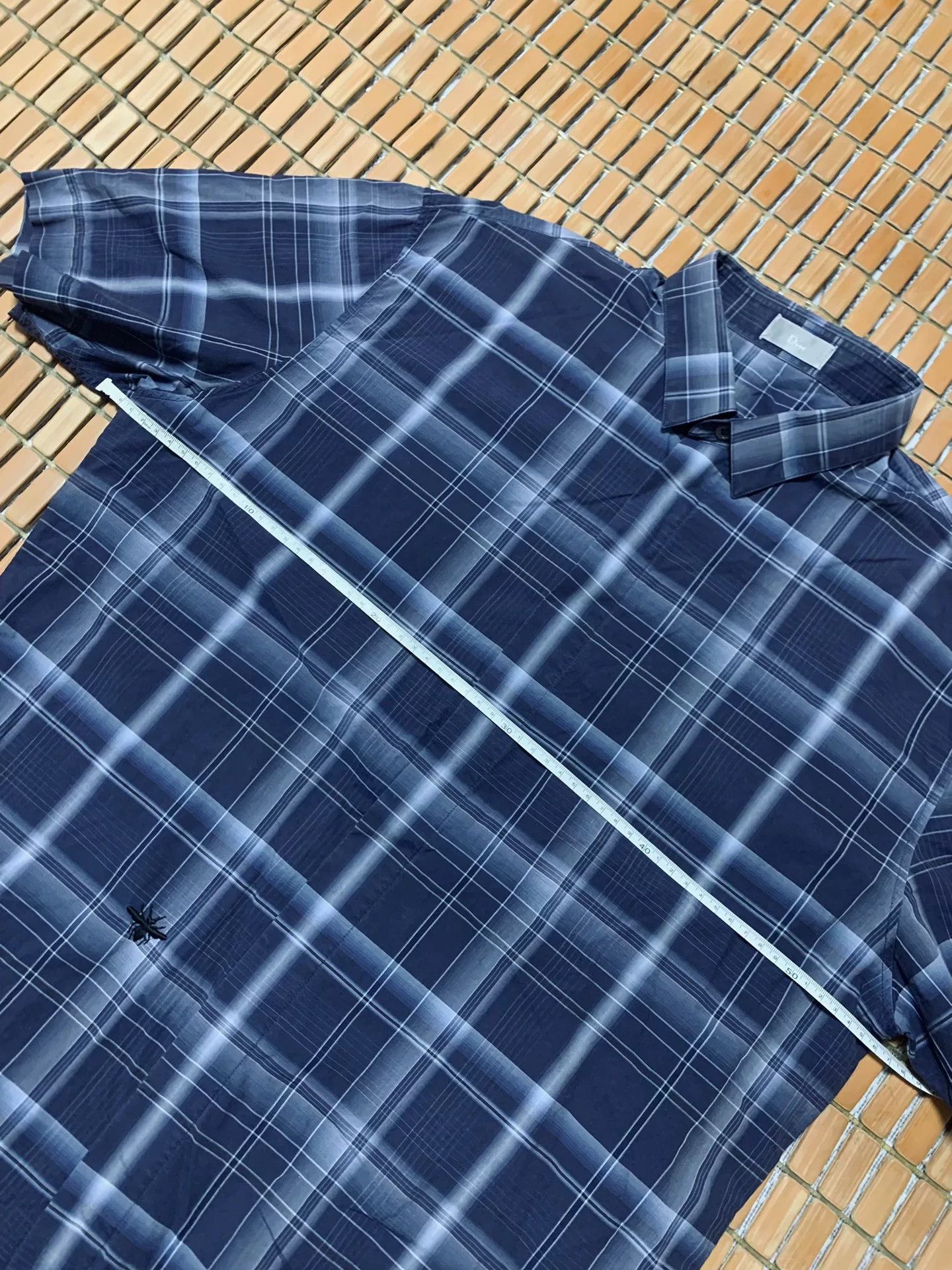 Dior Dior Small Bee Embroidered Check Polo Size US XS / EU 42 / 0 - 7 Thumbnail
