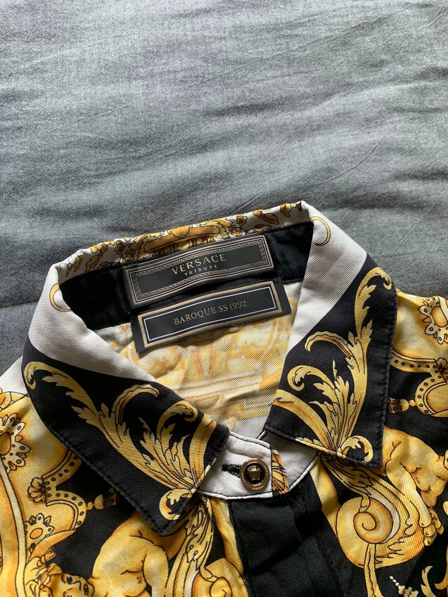 Versace Versace Baroque Silk Shirt Size US XS / EU 42 / 0 - 3 Thumbnail
