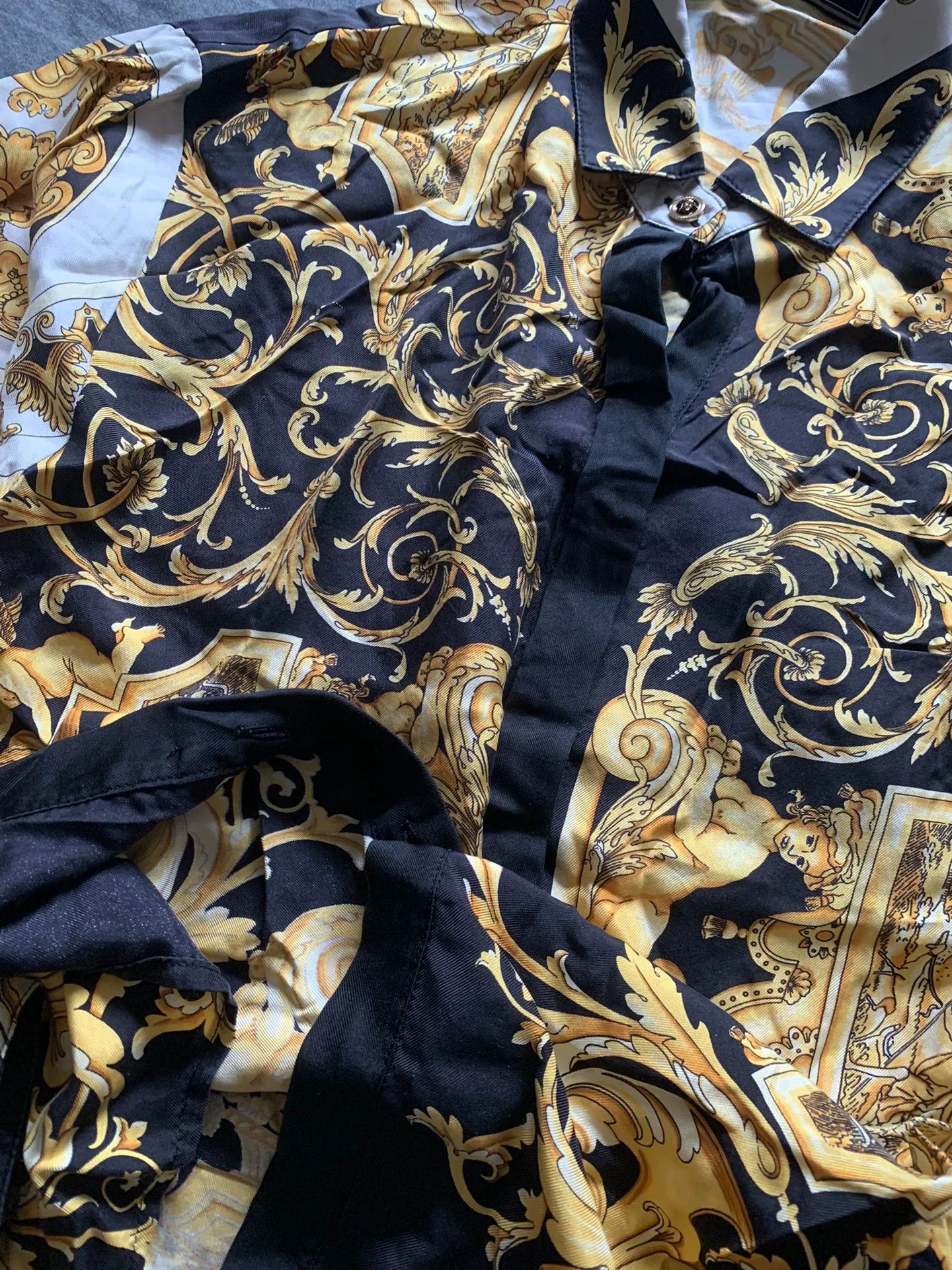 Versace Versace Baroque Silk Shirt Size US XS / EU 42 / 0 - 6 Thumbnail