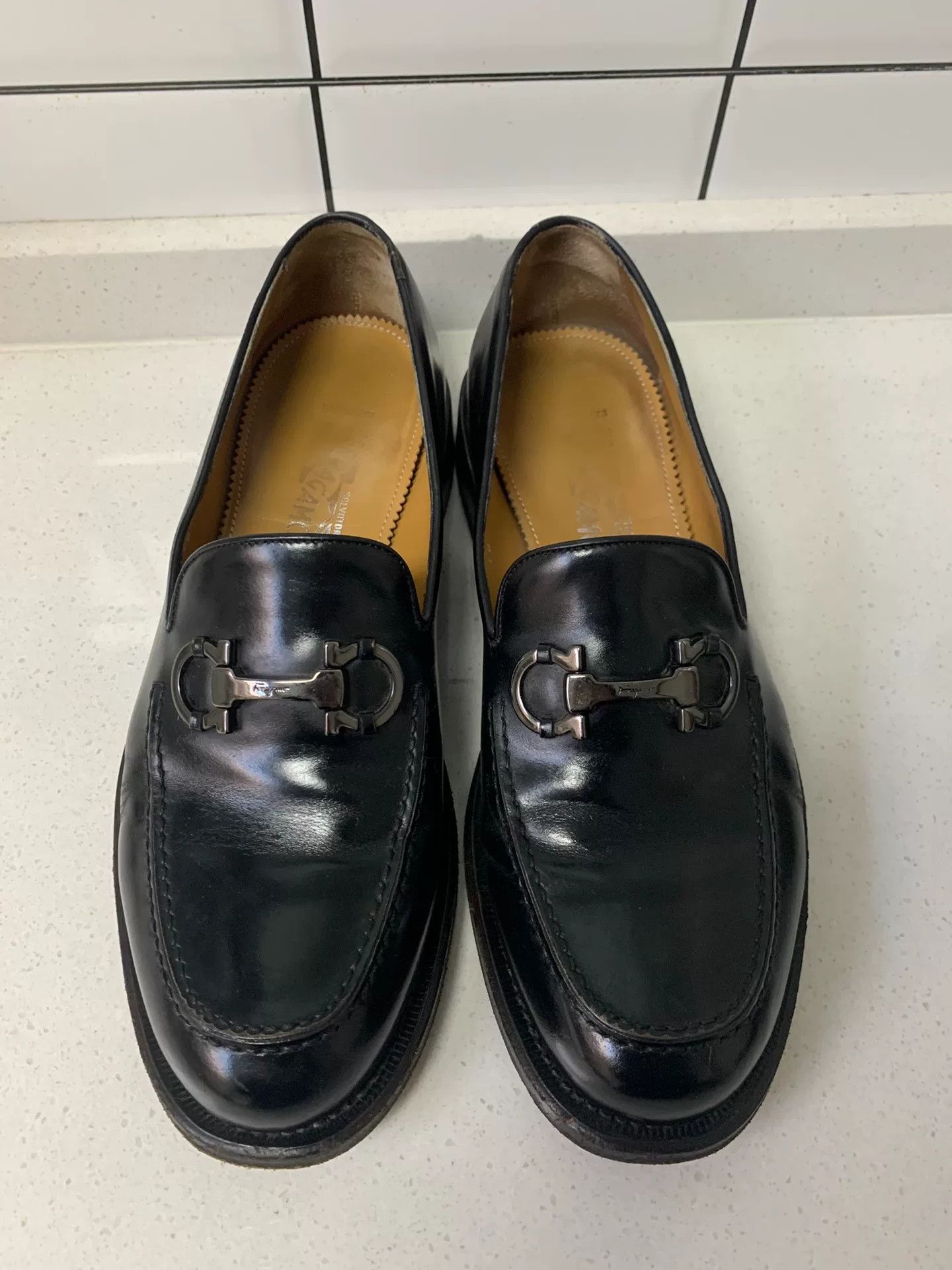 Salvatore Ferragamo Ferragamo Men's Leather Buckle Shoes Size US 8 / EU 41 - 2 Thumbnail