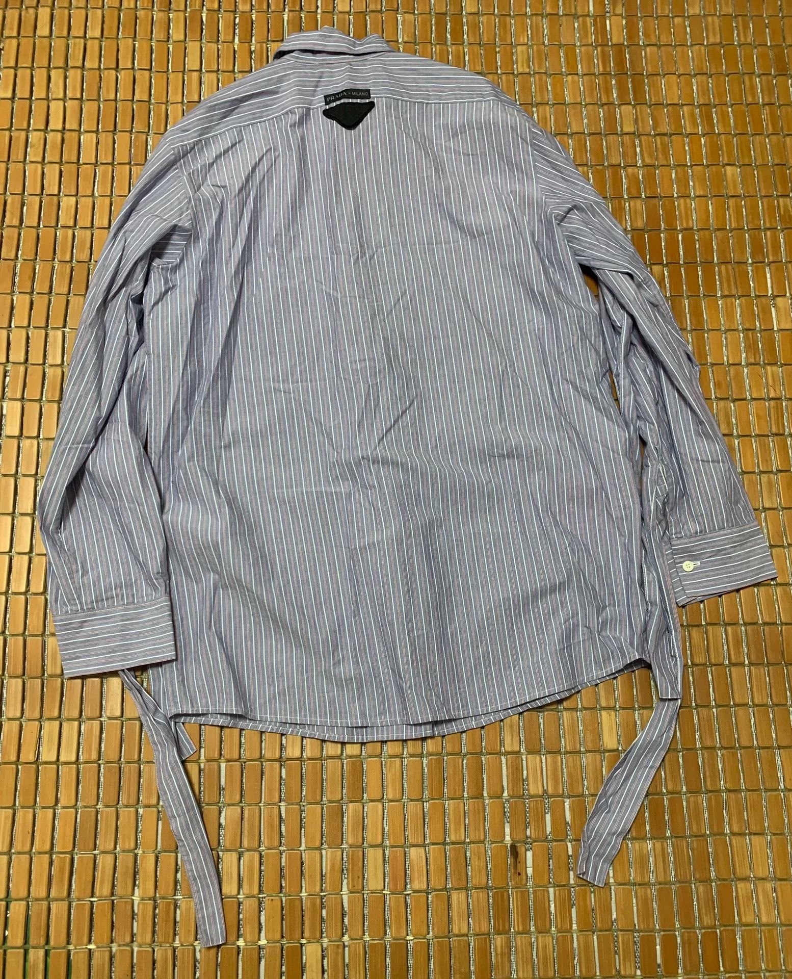Prada Prada Striped Ribbon Shirt Size XS / US 0-2 / IT 36-38 - 3 Thumbnail
