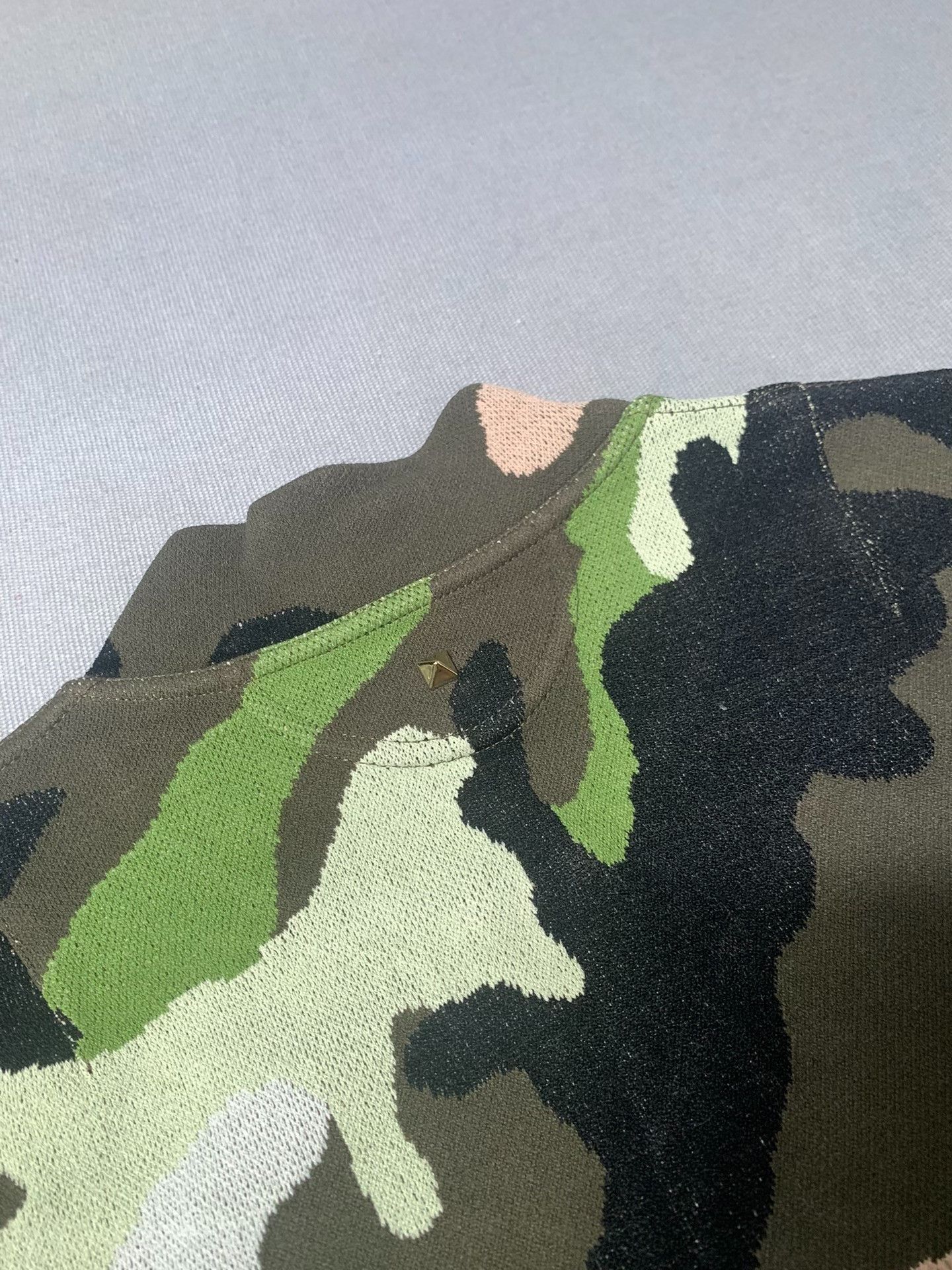 Valentino Valentino Camo Knit Short Jacket Size US S / EU 44-46 / 1 - 4 Thumbnail