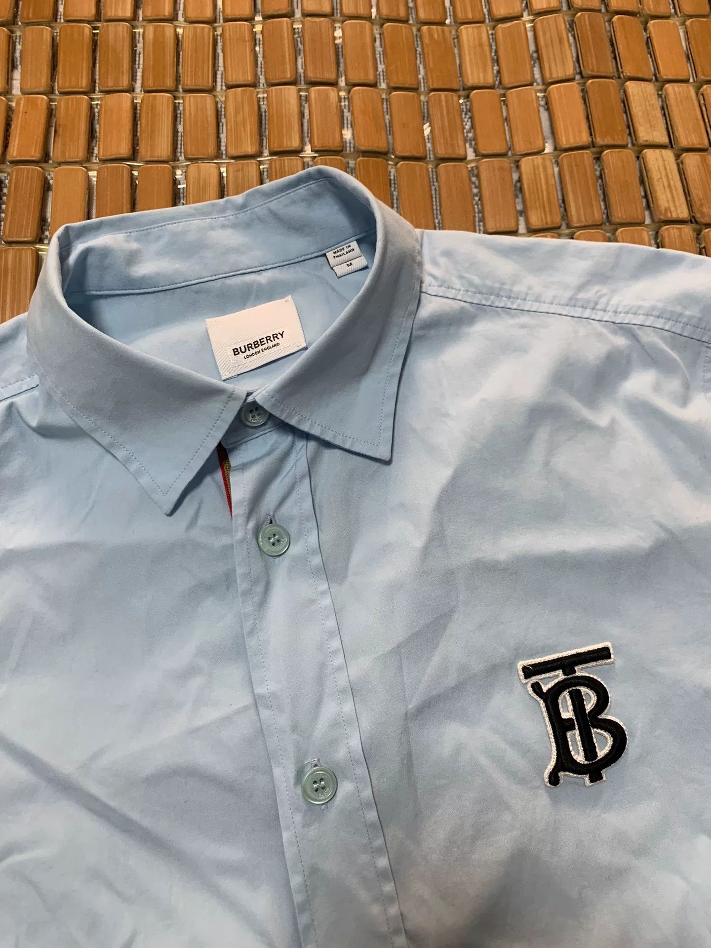 Burberry Burberry Big B Embroidered Check Shirt Size US M / EU 48-50 / 2 - 2 Thumbnail
