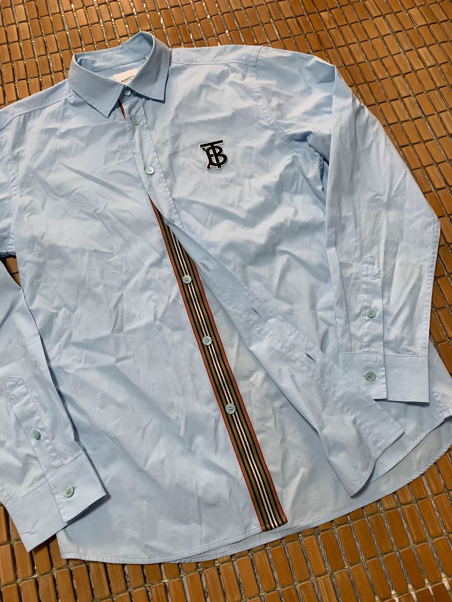 Burberry Burberry Big B Embroidered Check Shirt Size US M / EU 48-50 / 2 - 3 Thumbnail