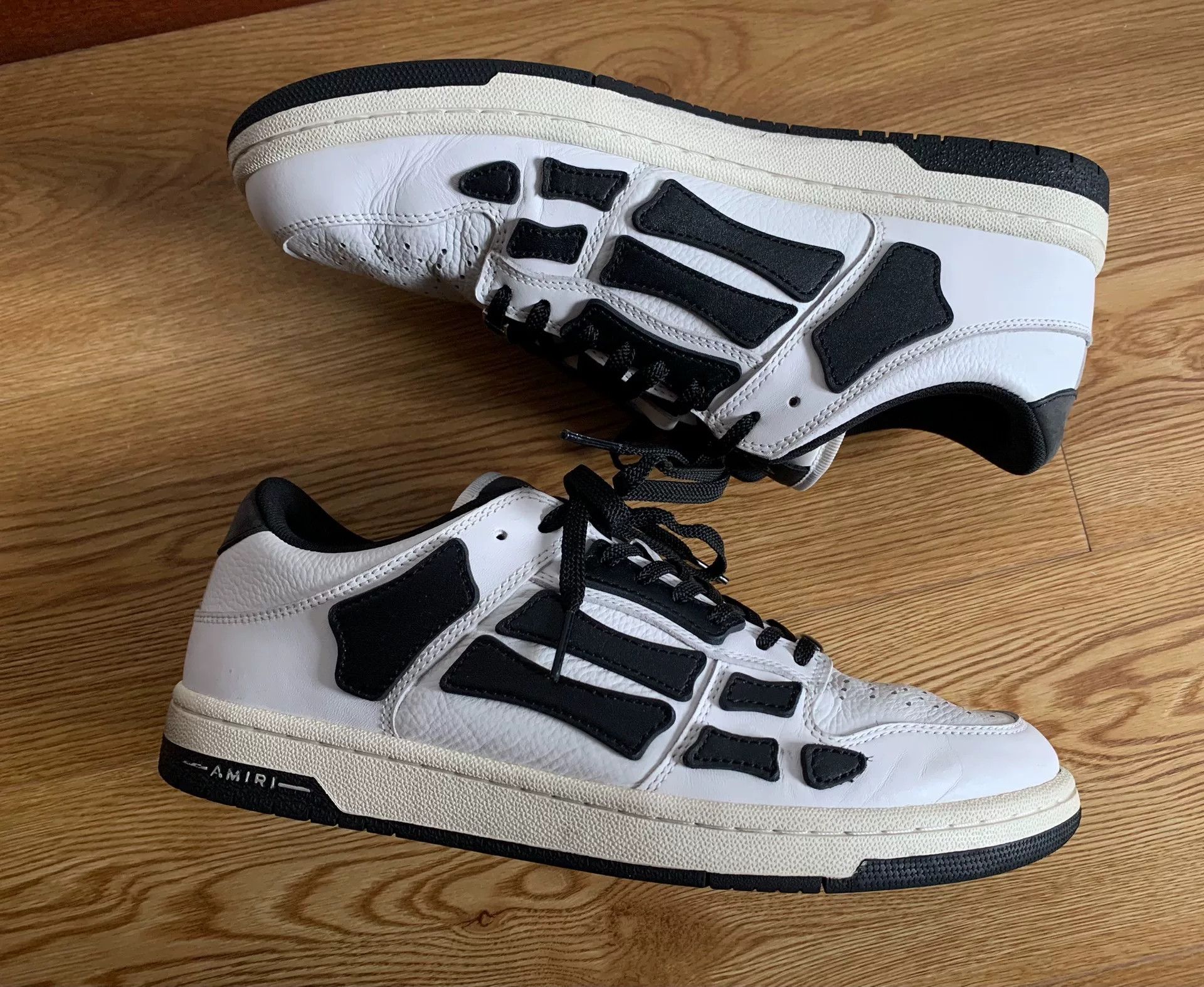 Amiri Amiri Skel Top Low Black White Size US 10 / EU 43 - 3 Thumbnail