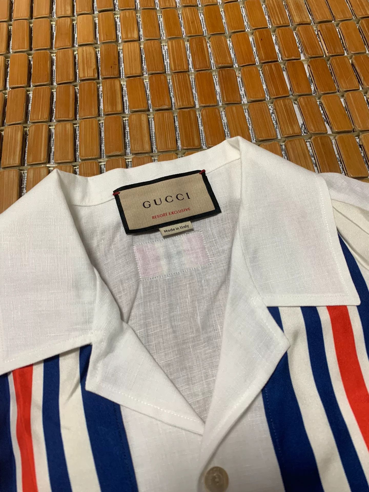 Gucci Gucci Linen Silk Dolphin Shirt Size US M / EU 48-50 / 2 - 2 Thumbnail