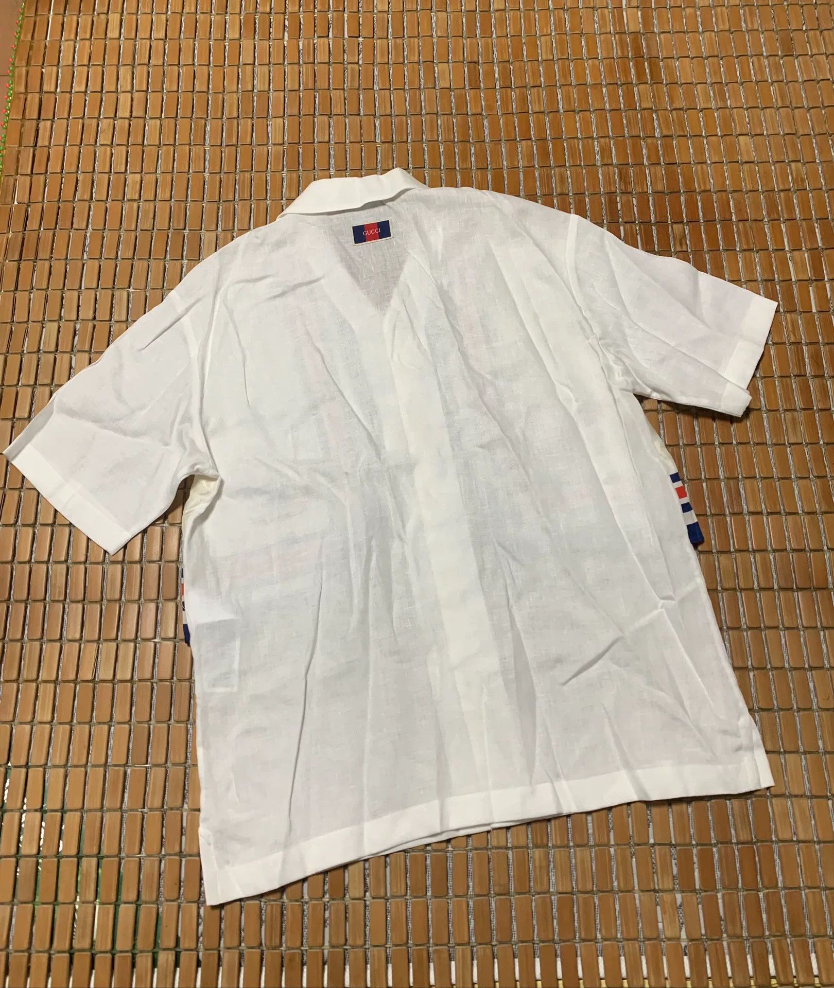 Gucci Gucci Linen Silk Dolphin Shirt Size US M / EU 48-50 / 2 - 3 Thumbnail