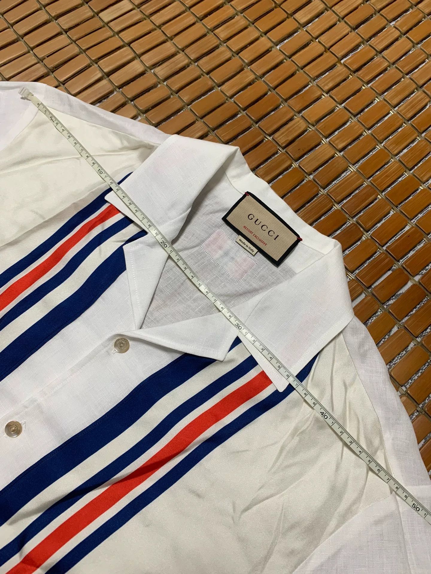 Gucci Gucci Linen Silk Dolphin Shirt Size US M / EU 48-50 / 2 - 6 Thumbnail